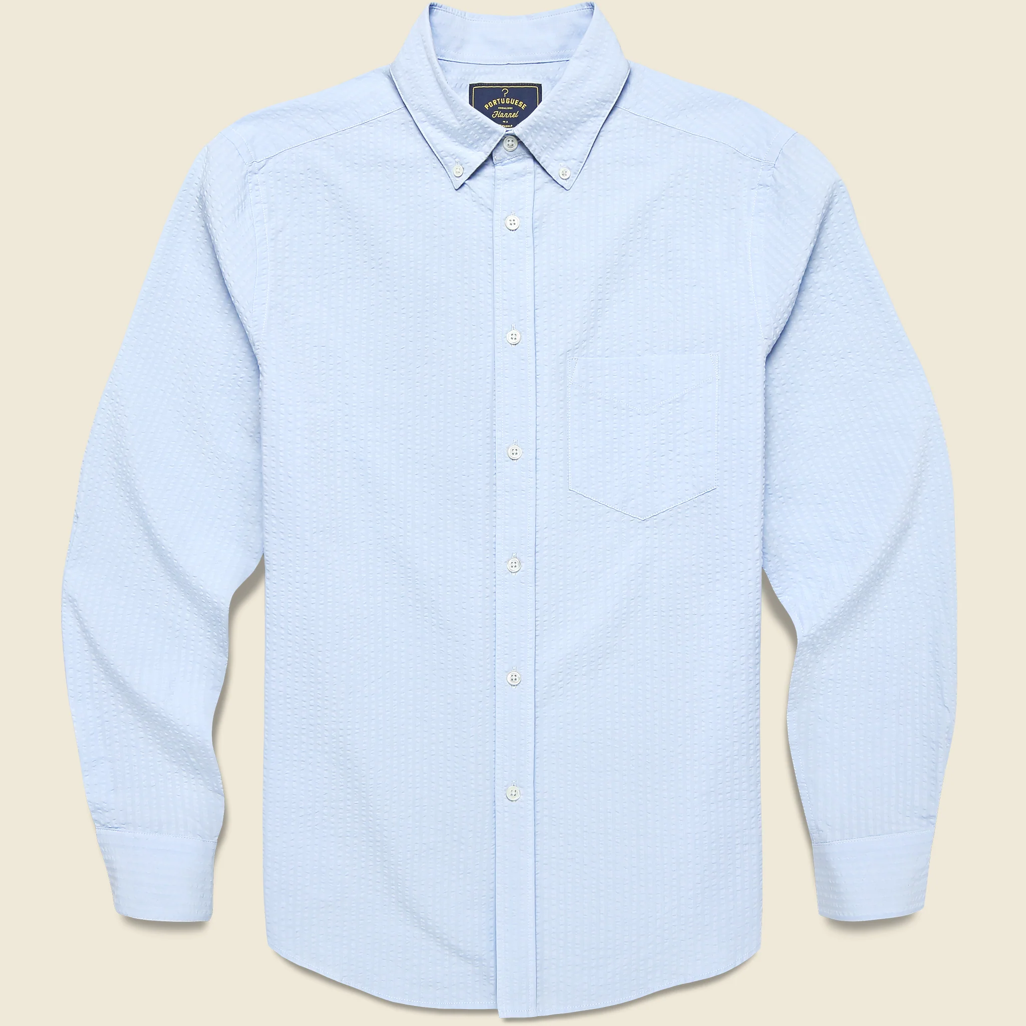 Pacifico Seersucker Shirt - Light Blue