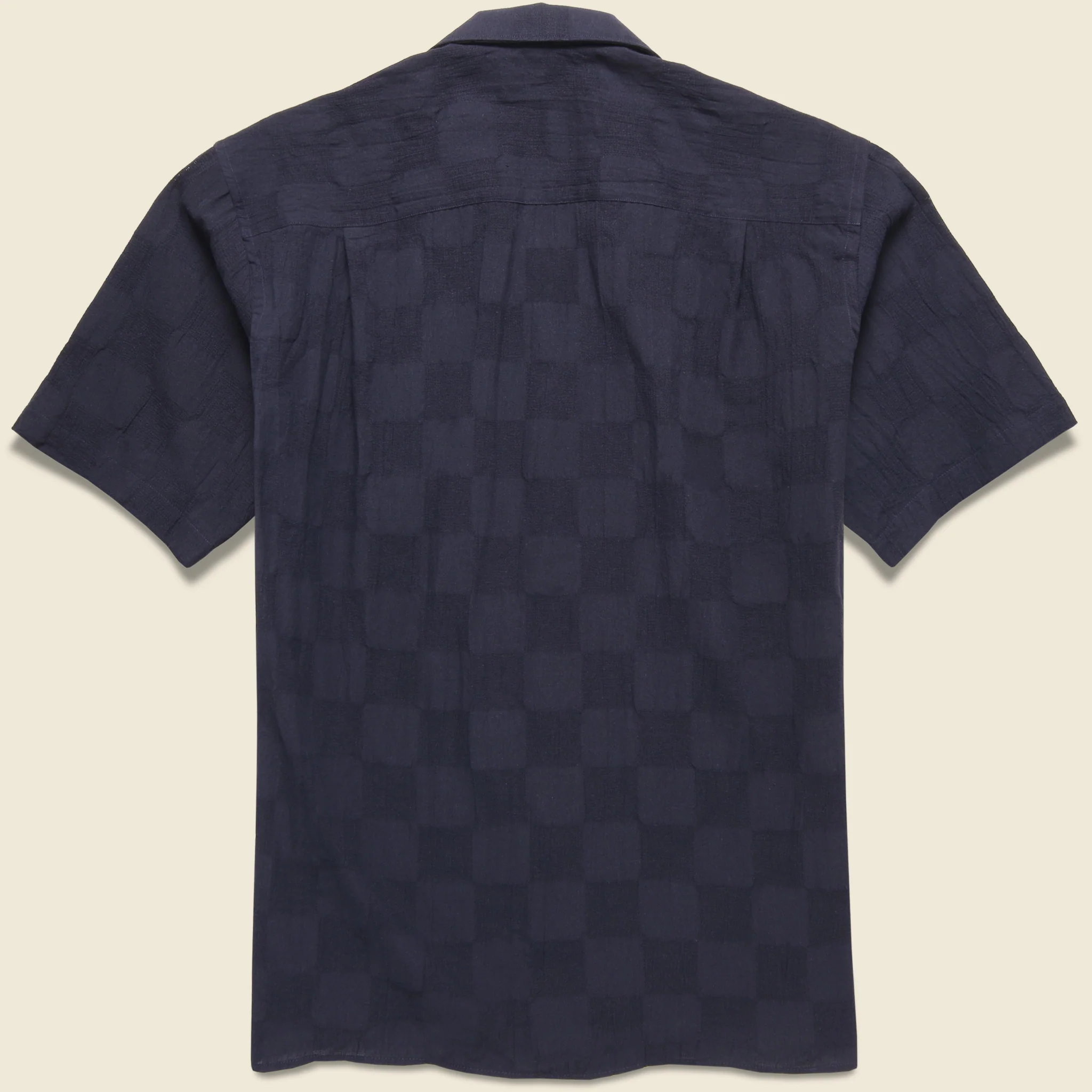 Panama Washer Cloth Camp Shirt - Navy - Image 2