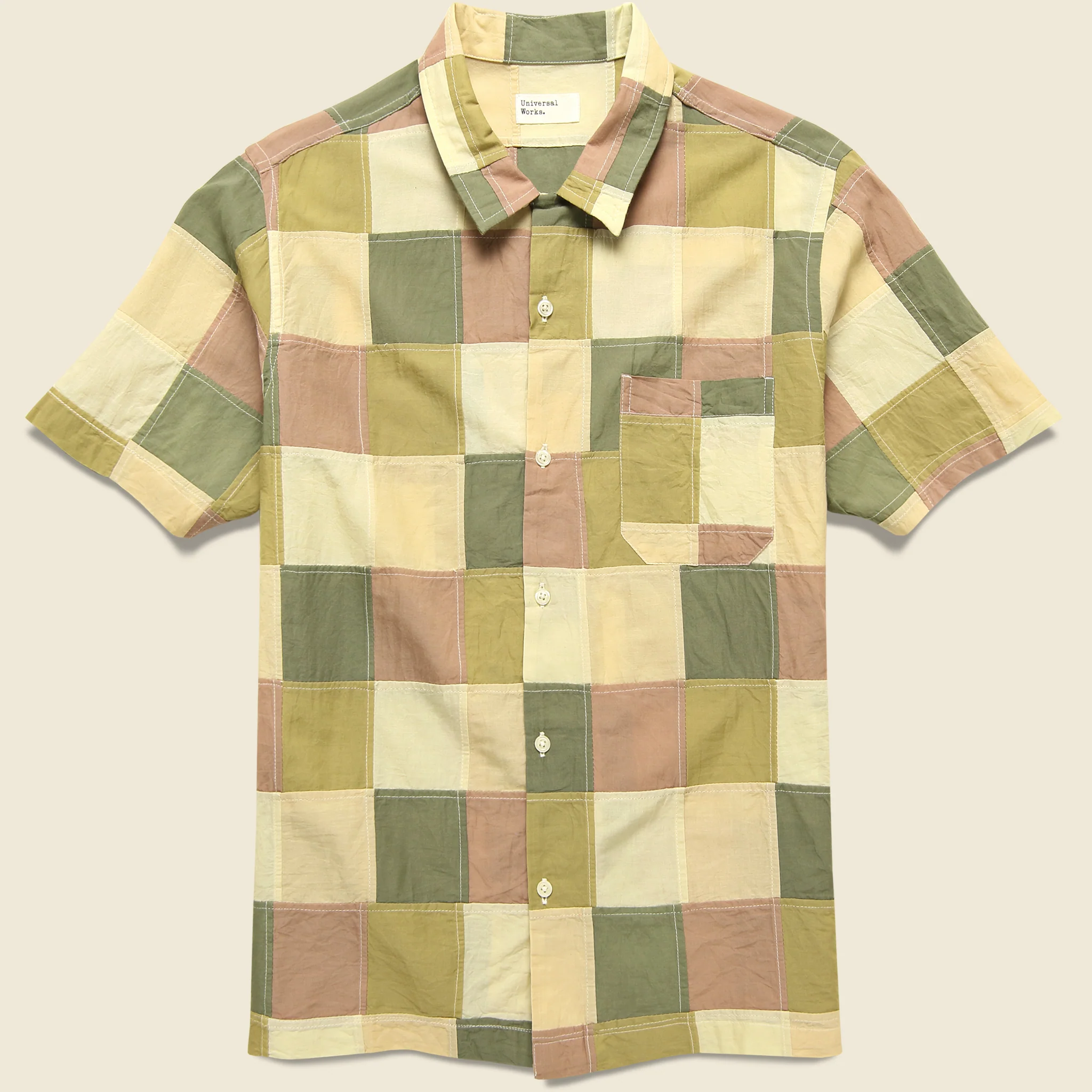 Patchwork Check Road Shirt - Sand