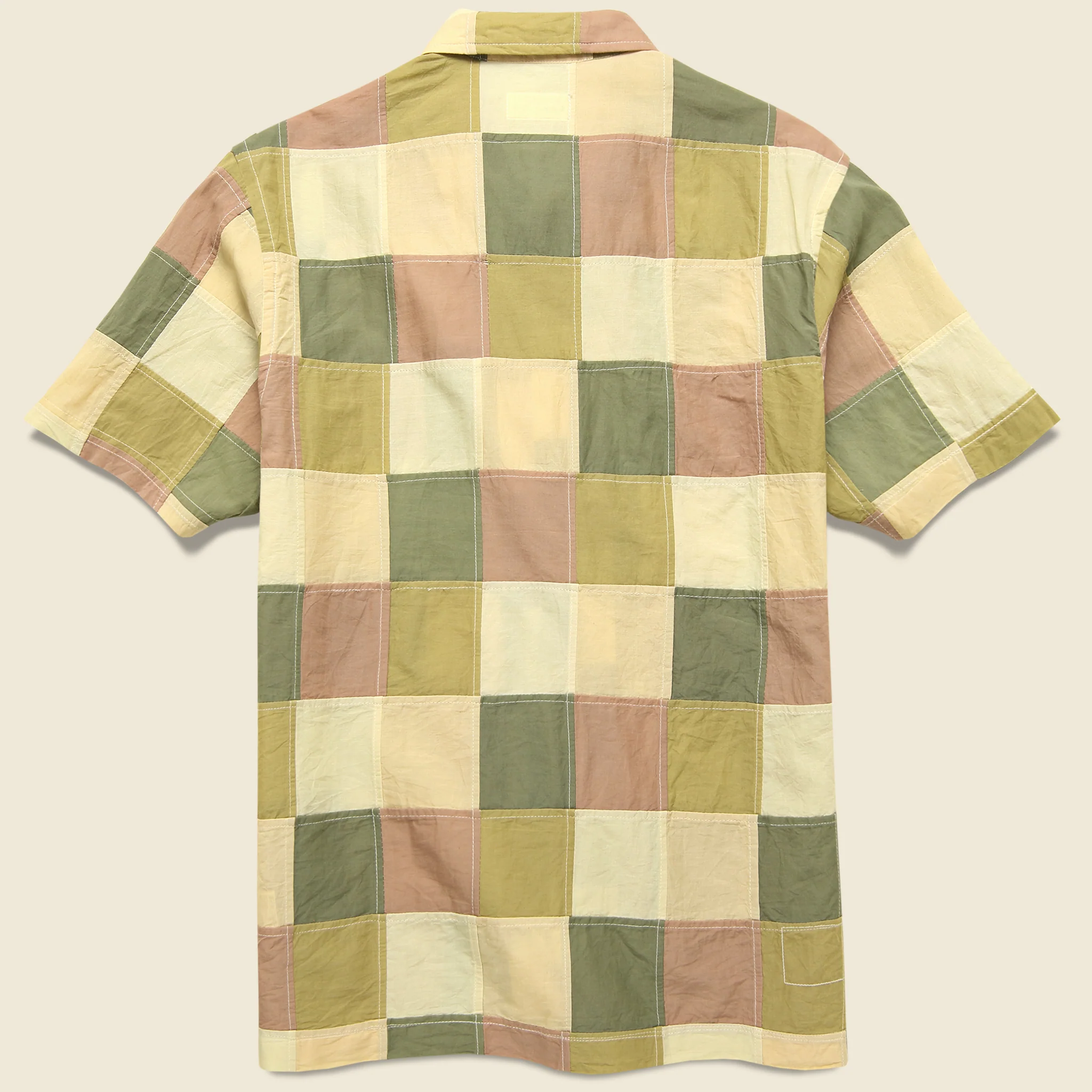 Patchwork Check Road Shirt - Sand - Image 2