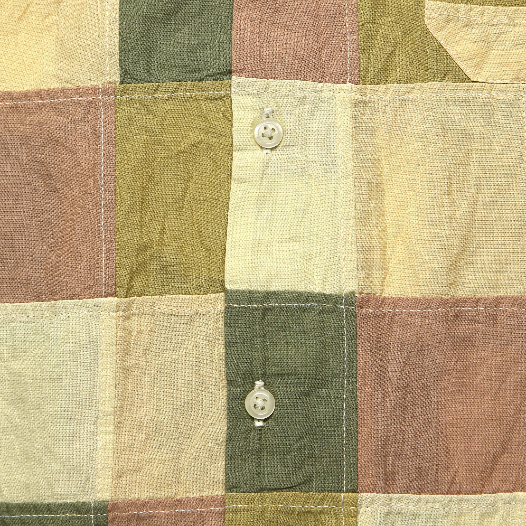 Patchwork Check Road Shirt - Sand - Image 3