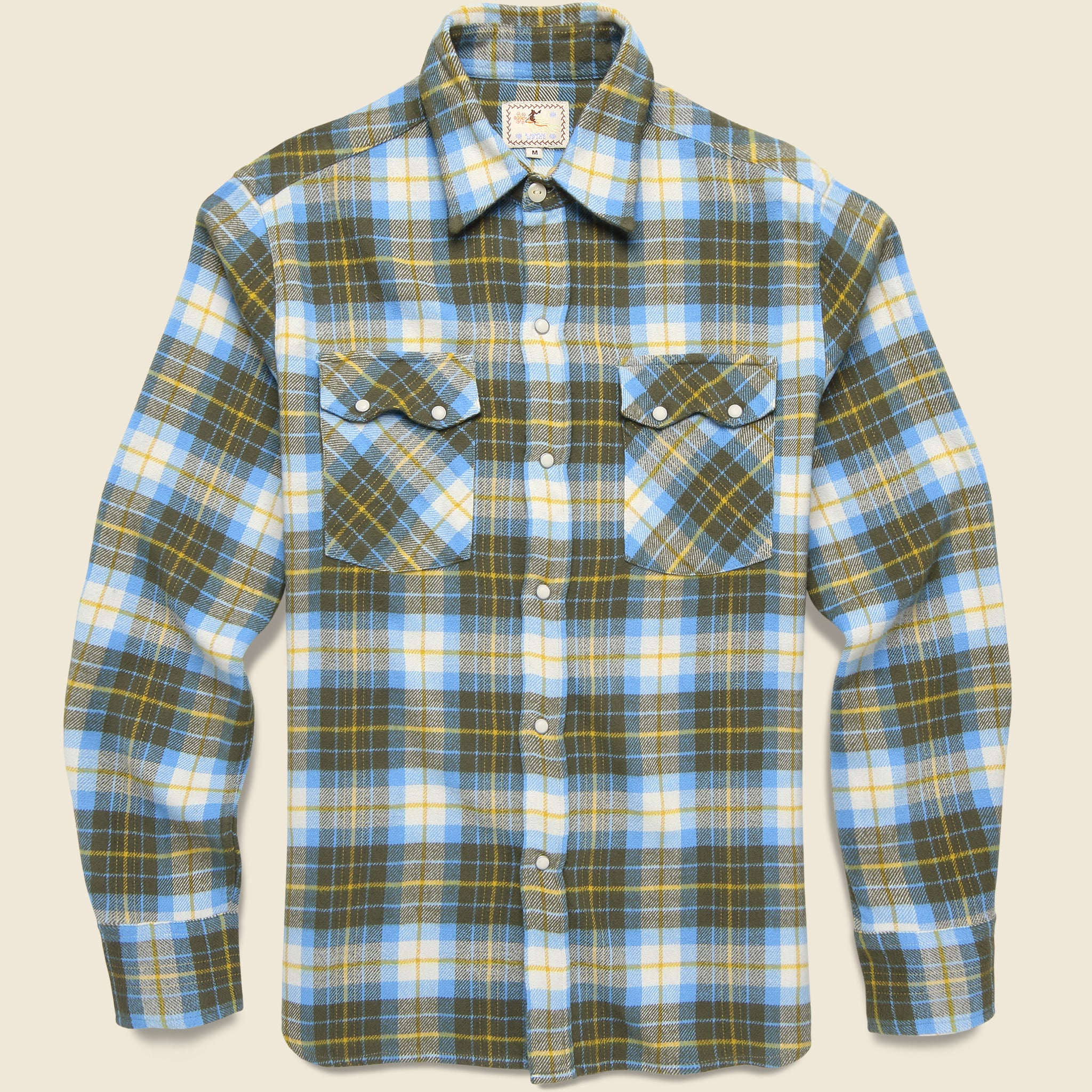 Pearl Snap Flannel - Gold Ravine