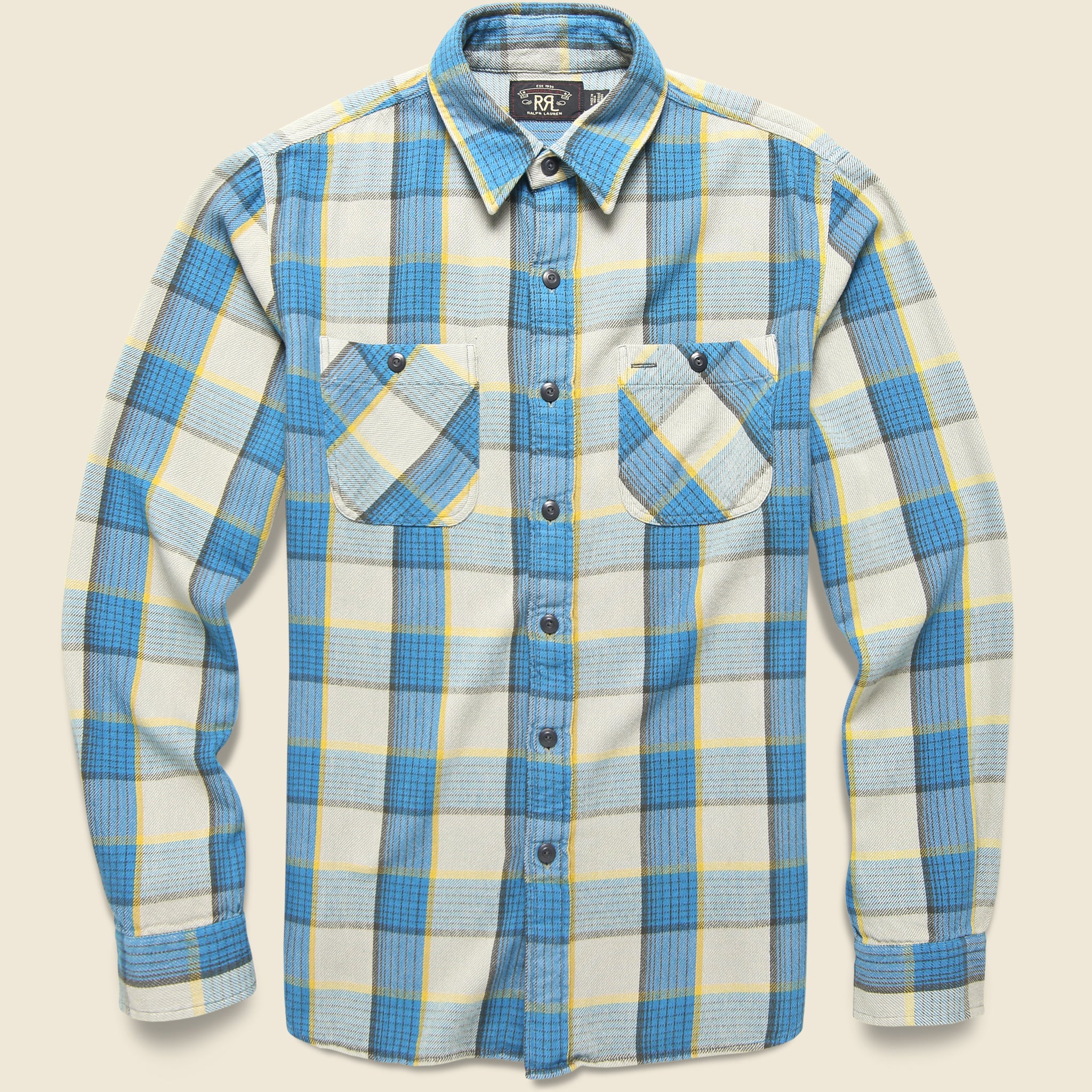 Plaid Twill Cody Workshirt - Blue/Grey