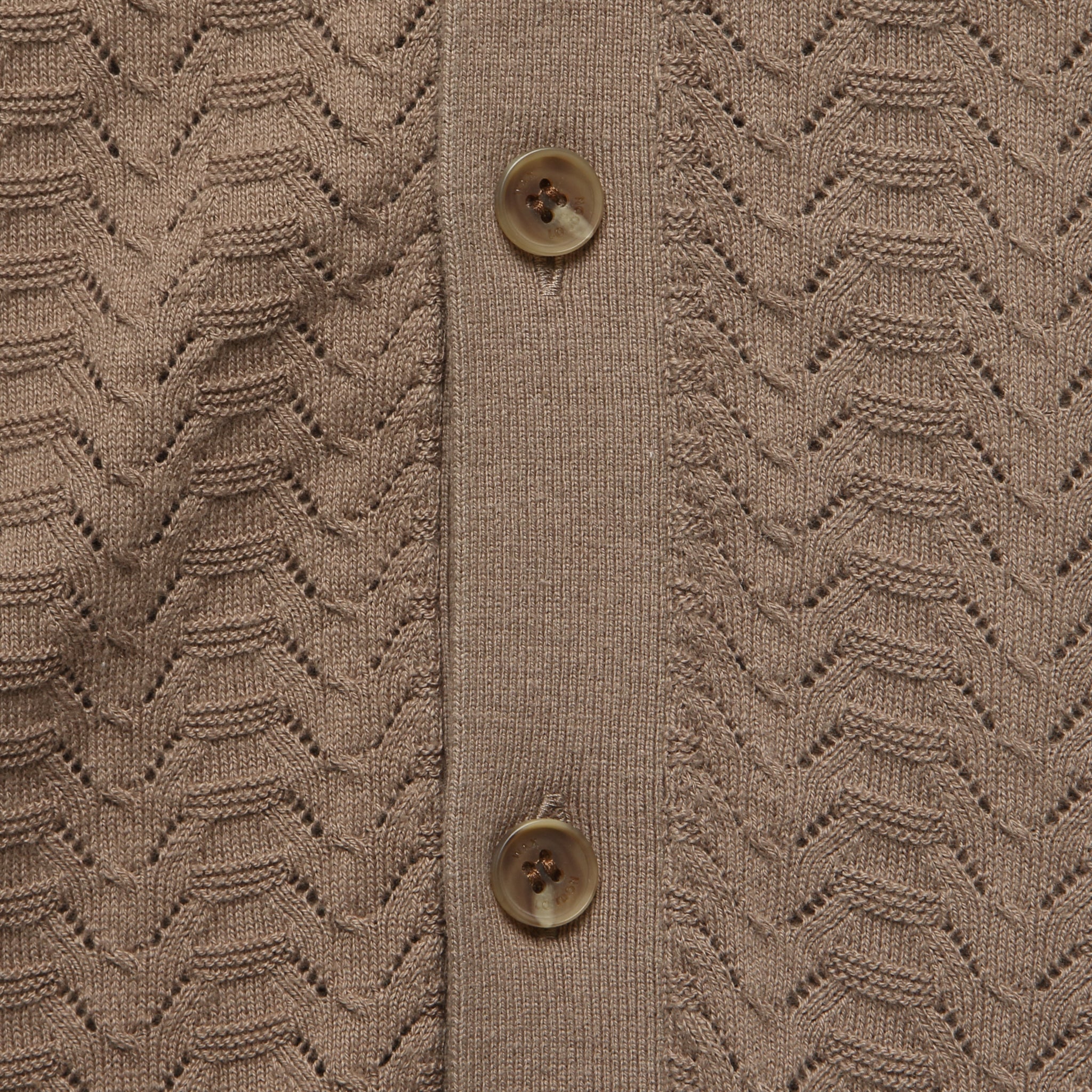Pointelle Tellaro Shirt - Brown - Image 3