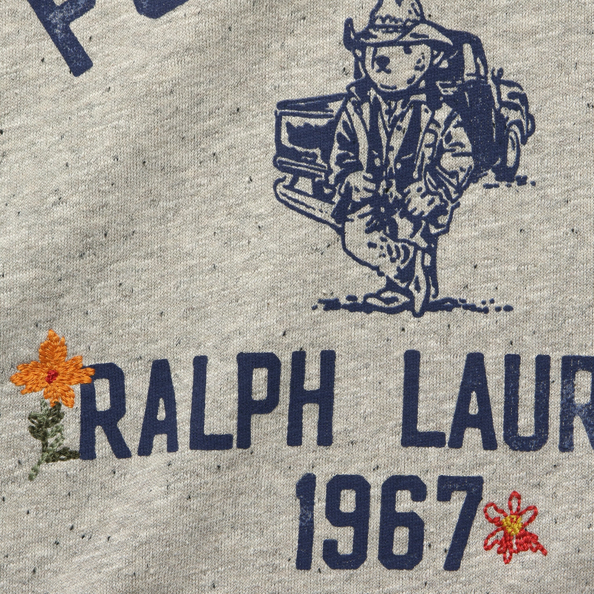 Polo Bear Hoodie - Heather Grey - Image 3