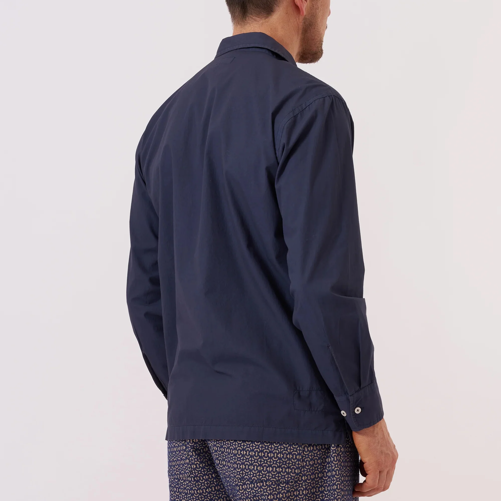 Poplin Dwight Overshirt - Navy - Image 3