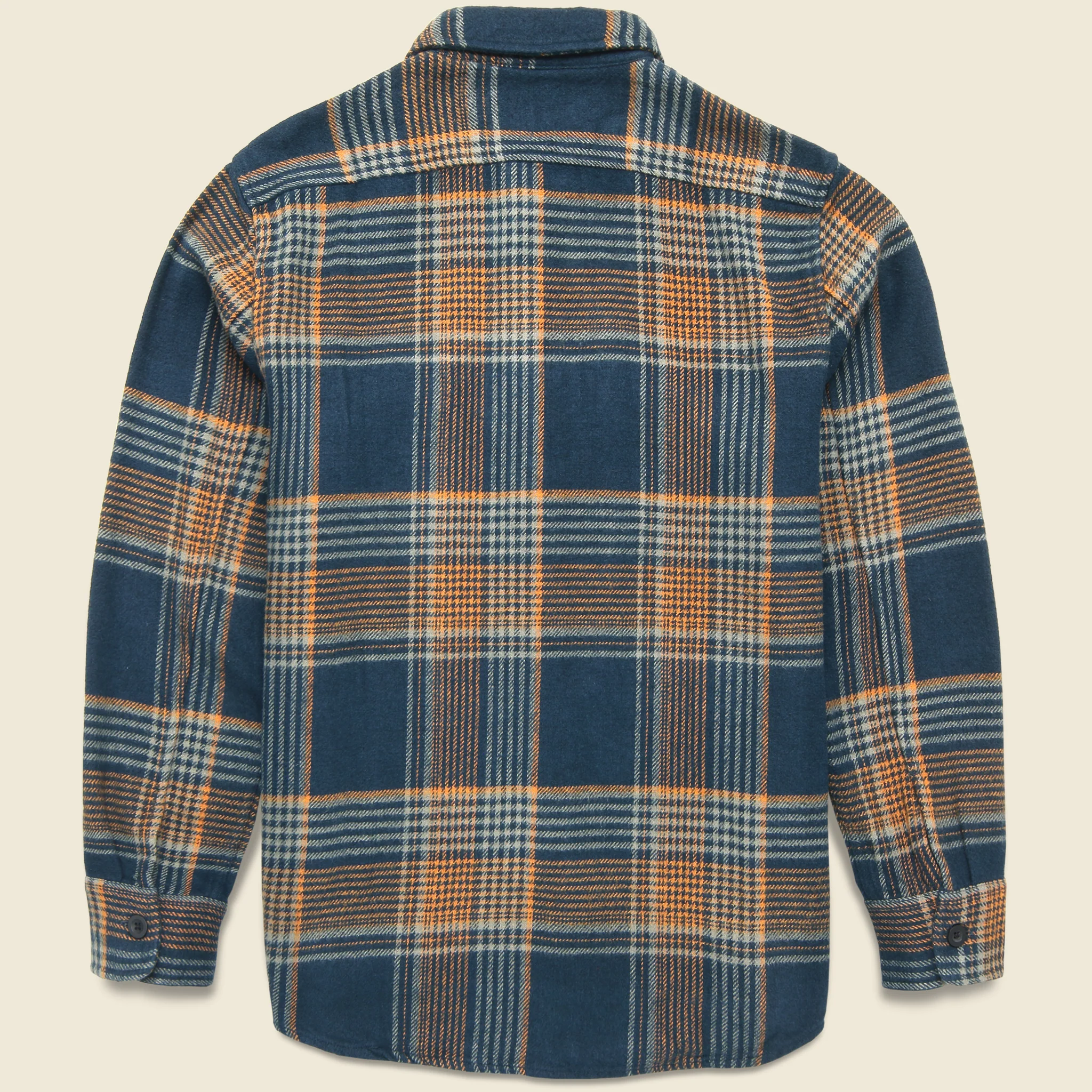 Portland Heavy Flannel - Navy/Teal/Orange - Image 2