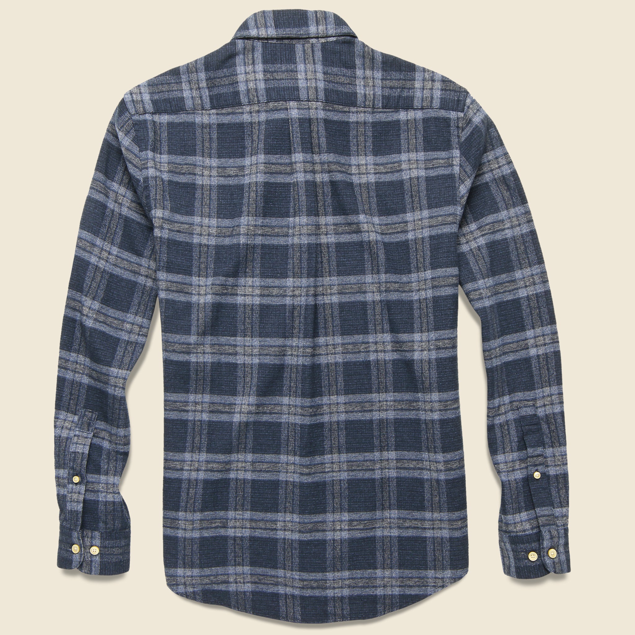Abstract Check Flannel - Navy/Grey - Image 2