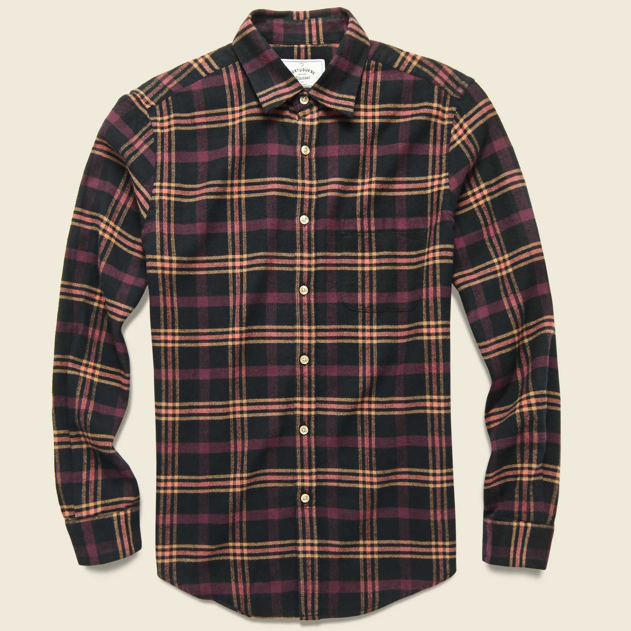 Compact Plaid Flannel - Black/Pink