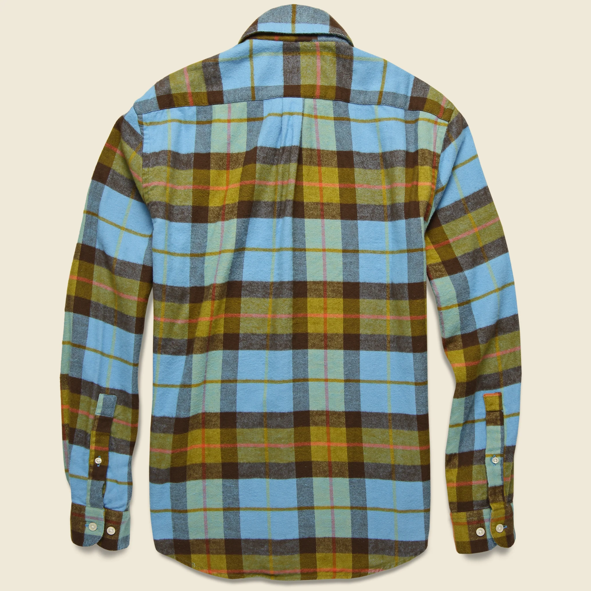 Friendly Check Flannel - Light Blue/Brown - Image 2