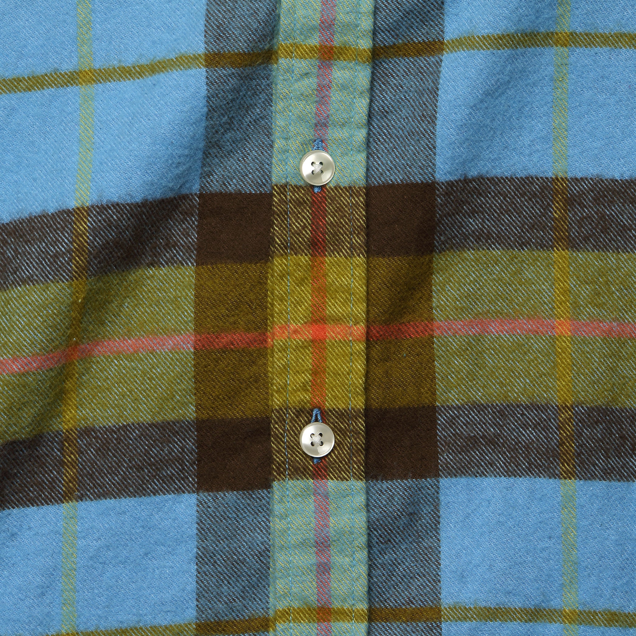 Friendly Check Flannel - Light Blue/Brown - Image 3
