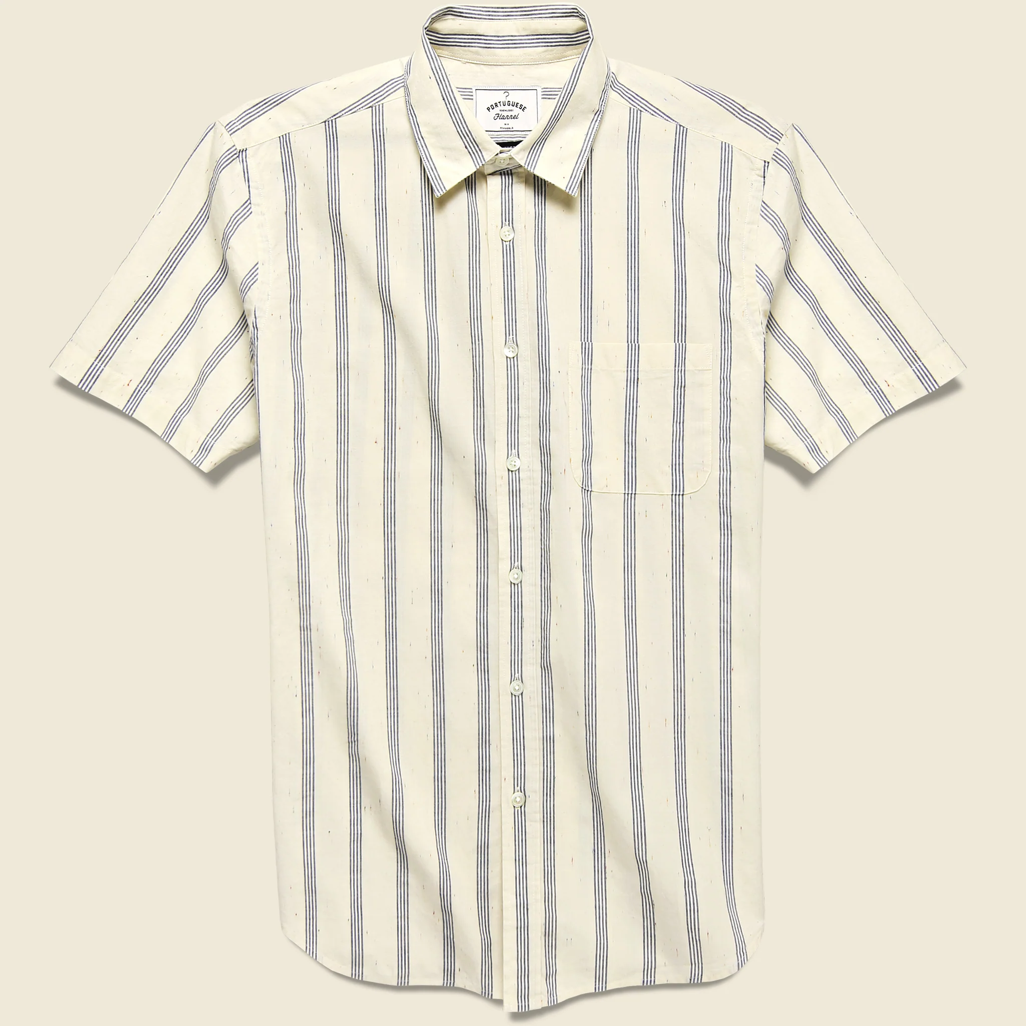 Ebano Stripe Shirt - White/Blue