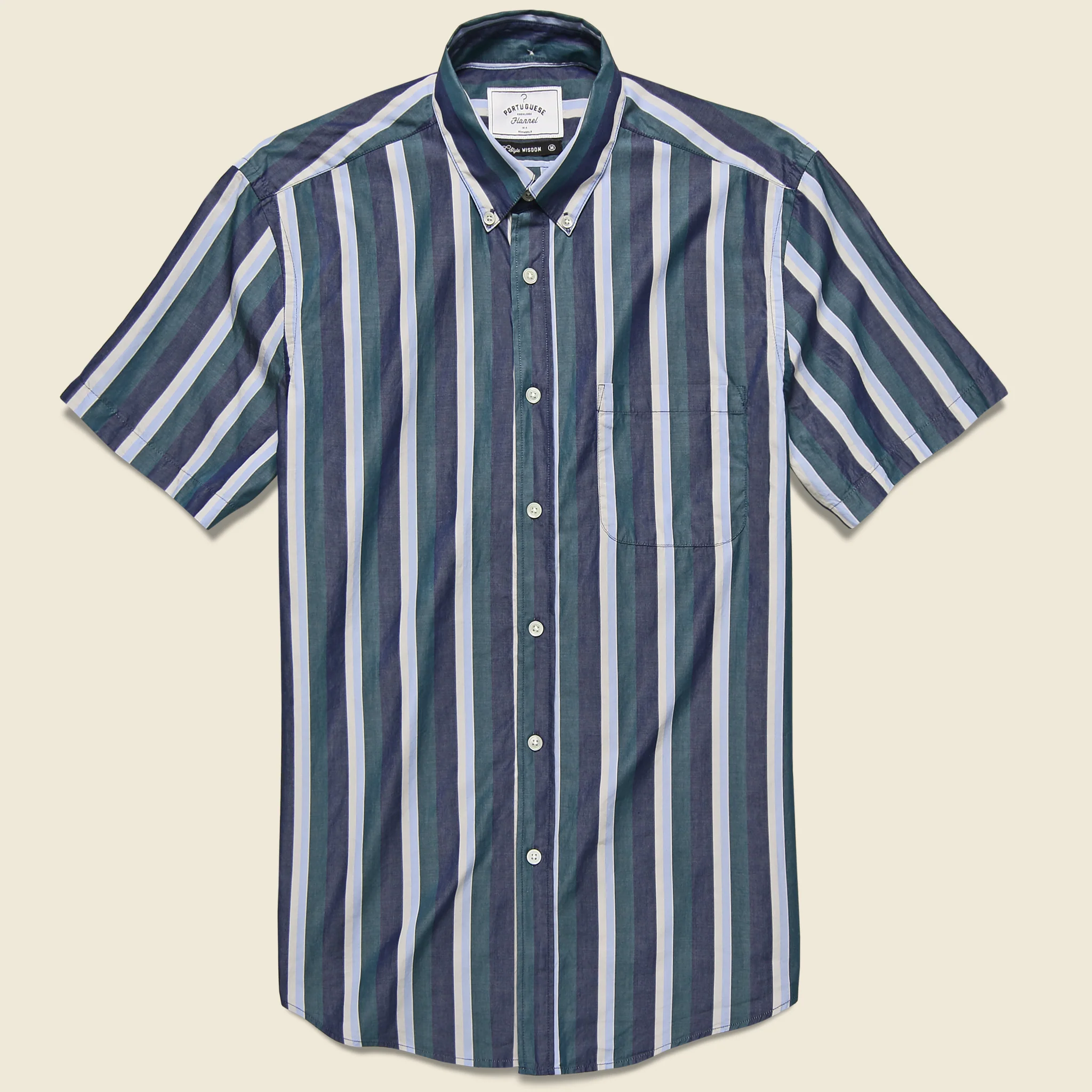 Marseille Shirt - Navy/Blue/White