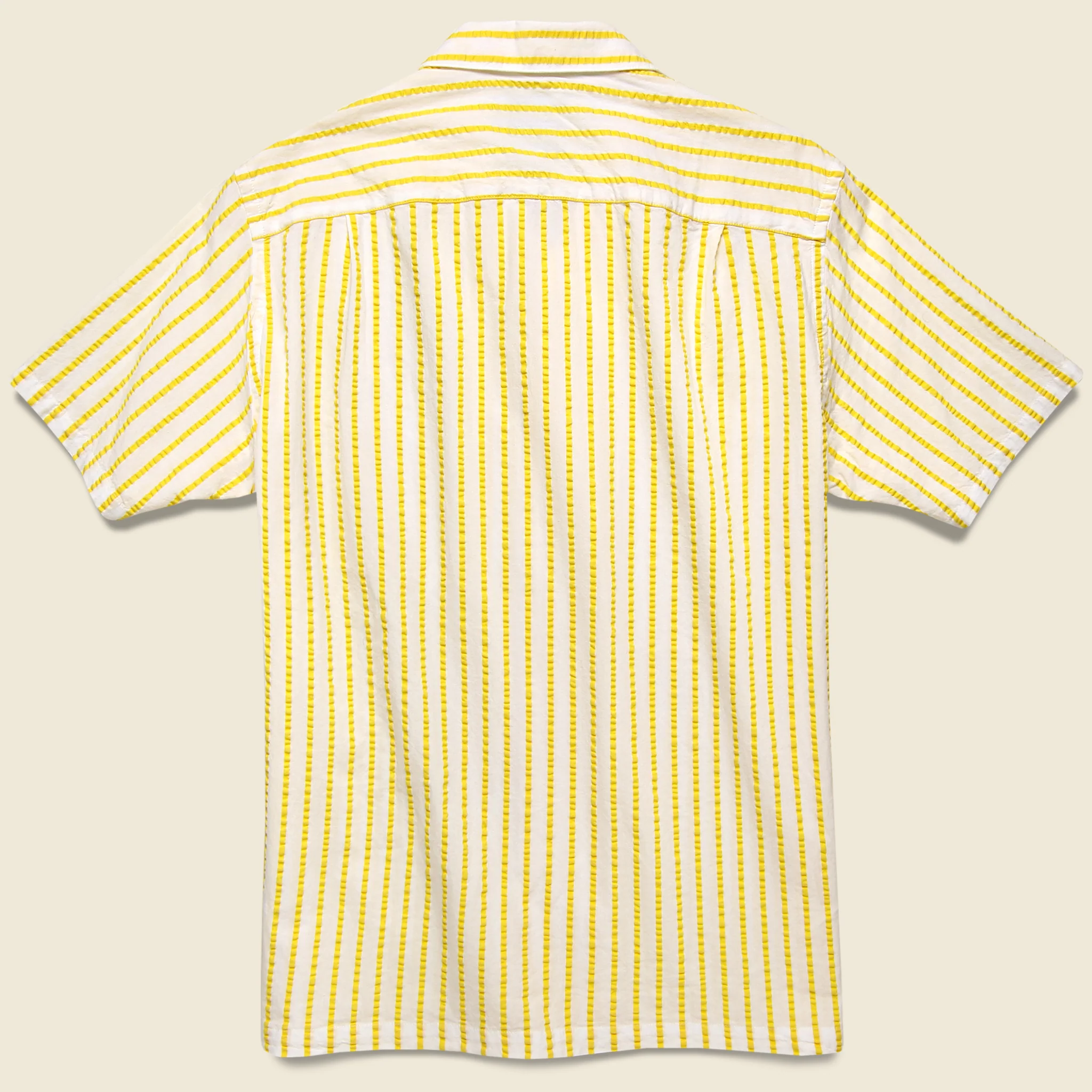 Rayures Camp Shirt - White/Yellow - Image 2