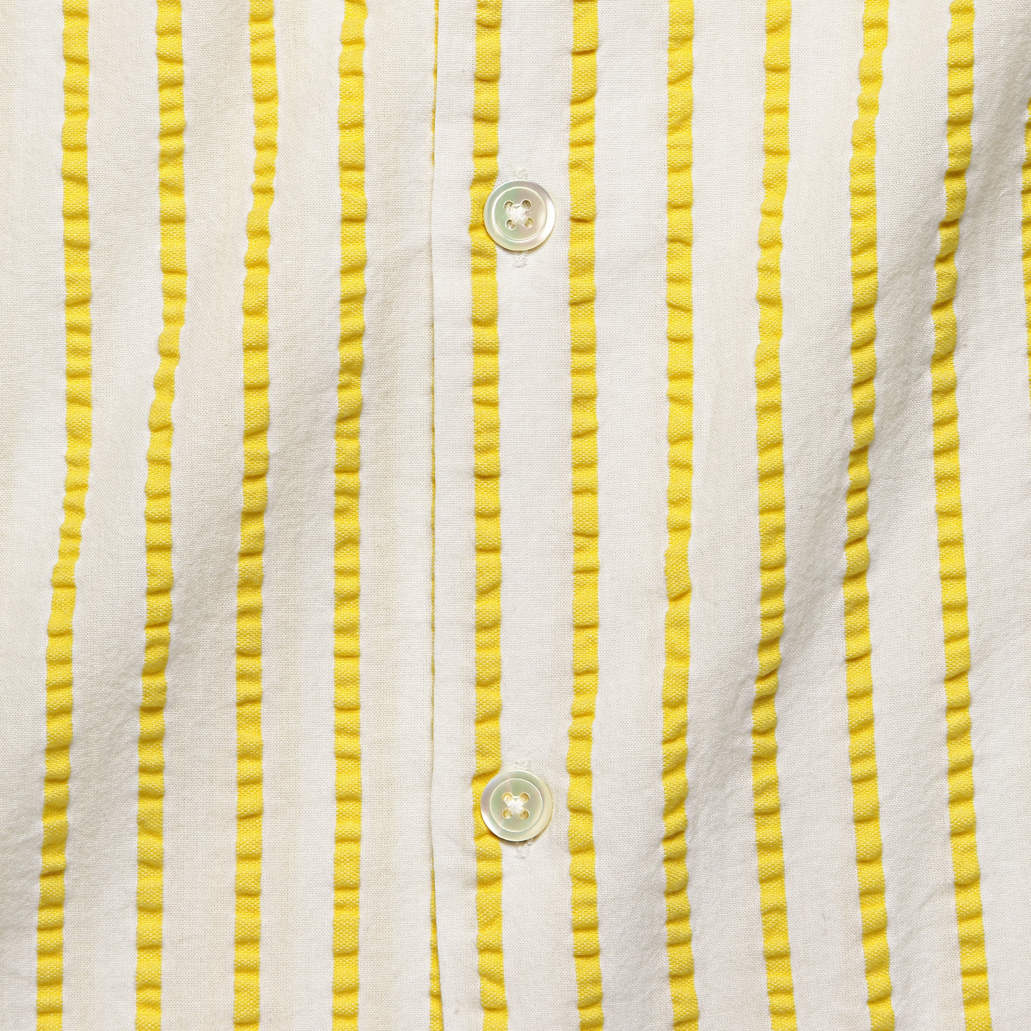 Rayures Camp Shirt - White/Yellow - Image 3