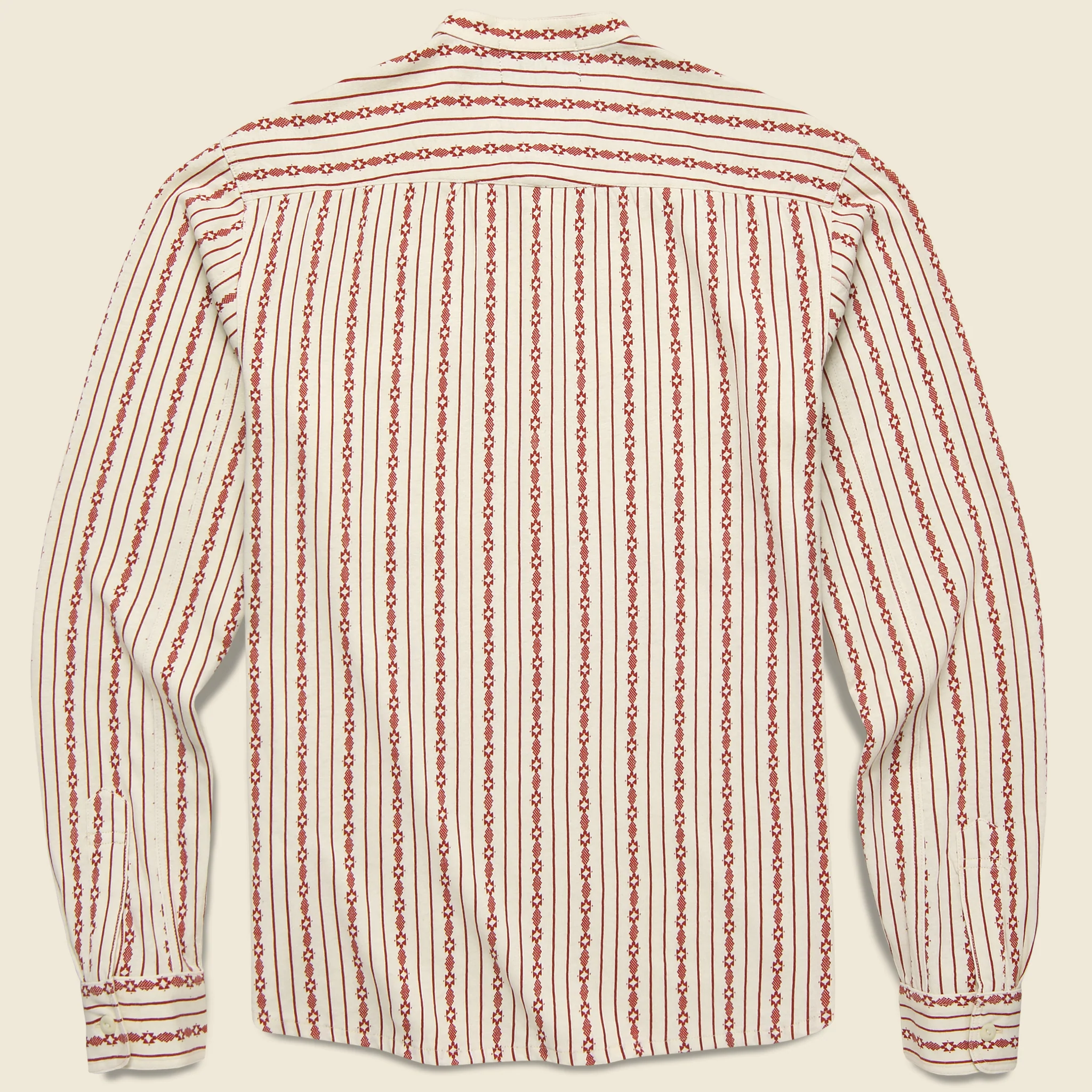 Printed Jersey Pullover - Red/Cream - Image 2