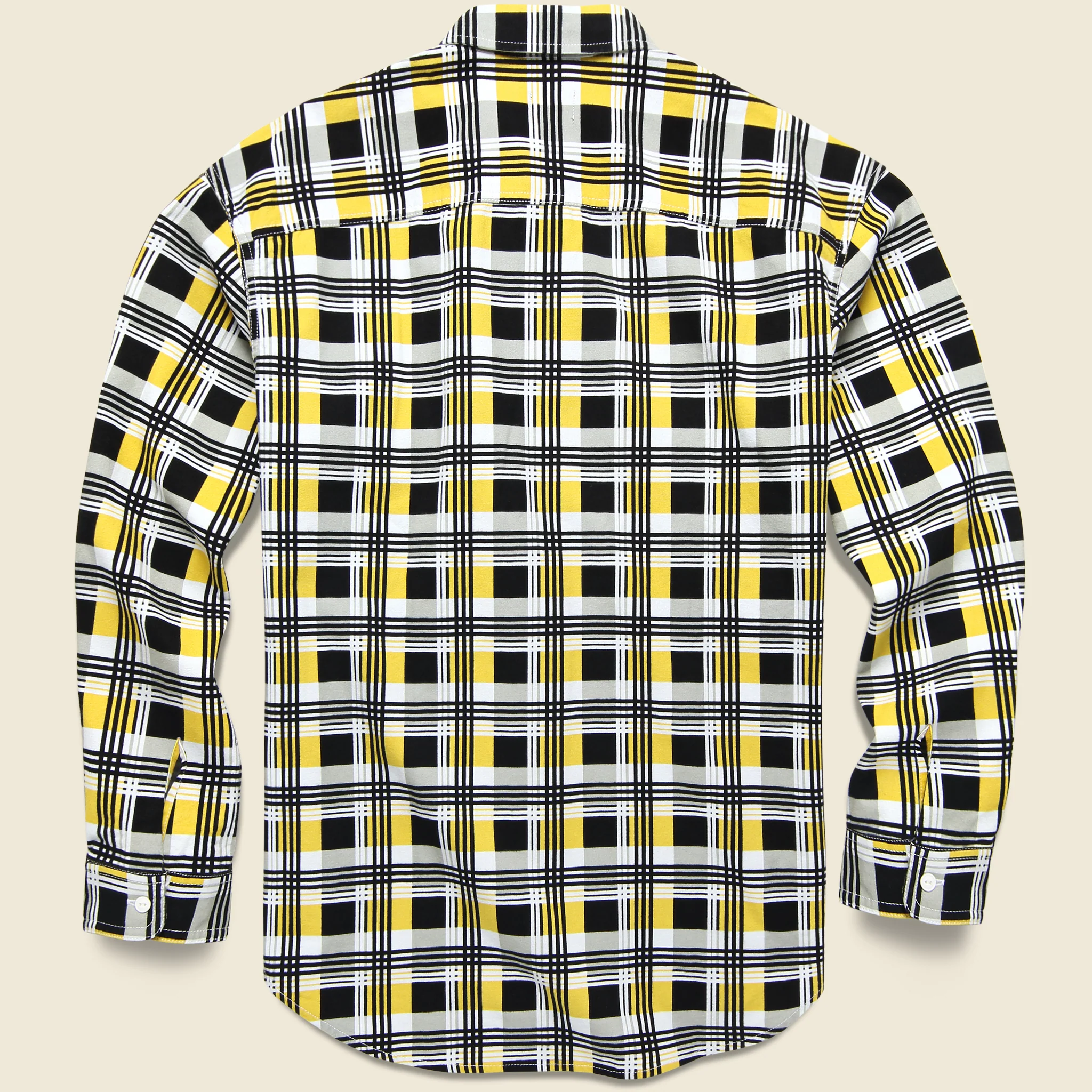 Printed Skate Woven Shirt - Black/Yellow - Image 2