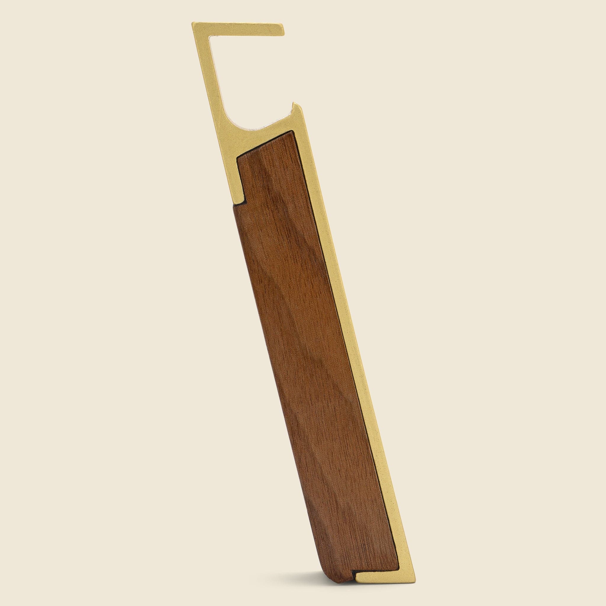 Walnut & Brass Profile Bottle Opener - Image 2