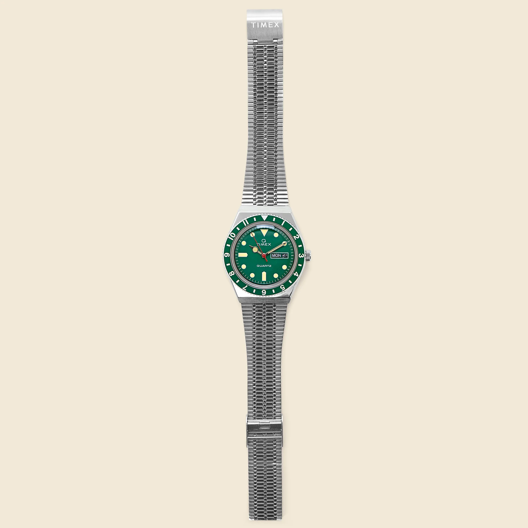 Q Stainless Steel Watch 38mm - Green/Stainless Steel - Image 2
