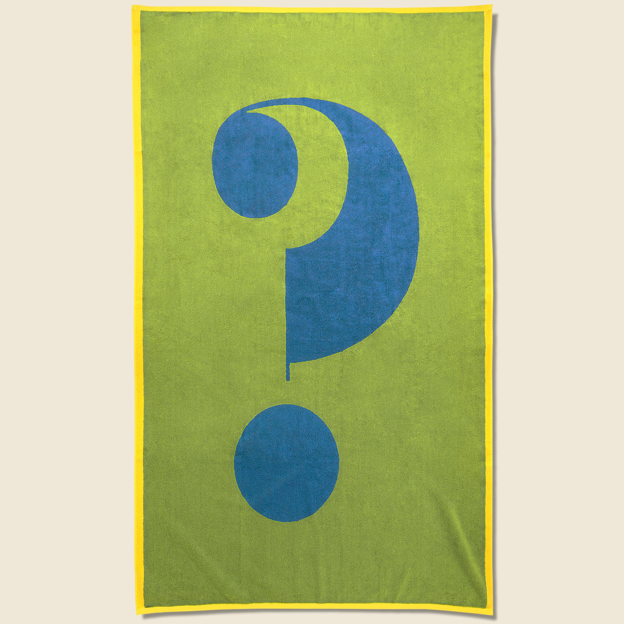 Question Towel - Green/Blue
