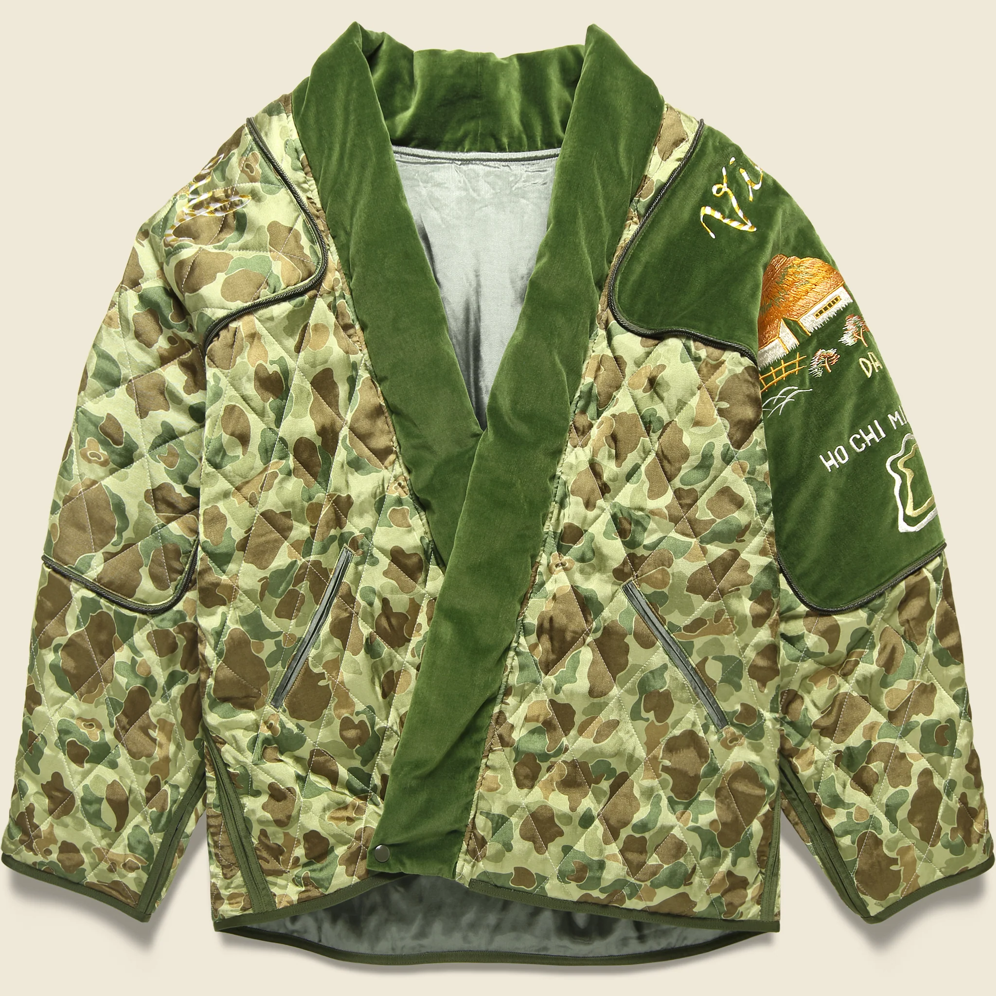 Quilted CAMO KESA SHAM Bomber Jacket - Beautiful Vietnam