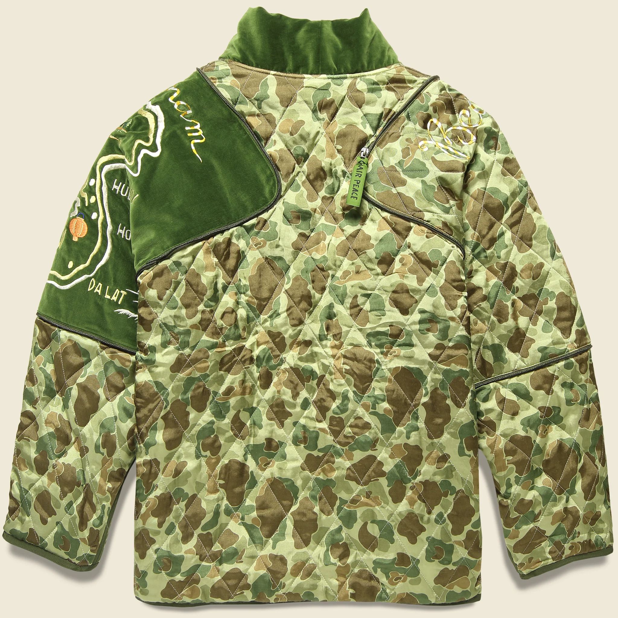 Quilted CAMO KESA SHAM Bomber Jacket - Beautiful Vietnam - Image 2