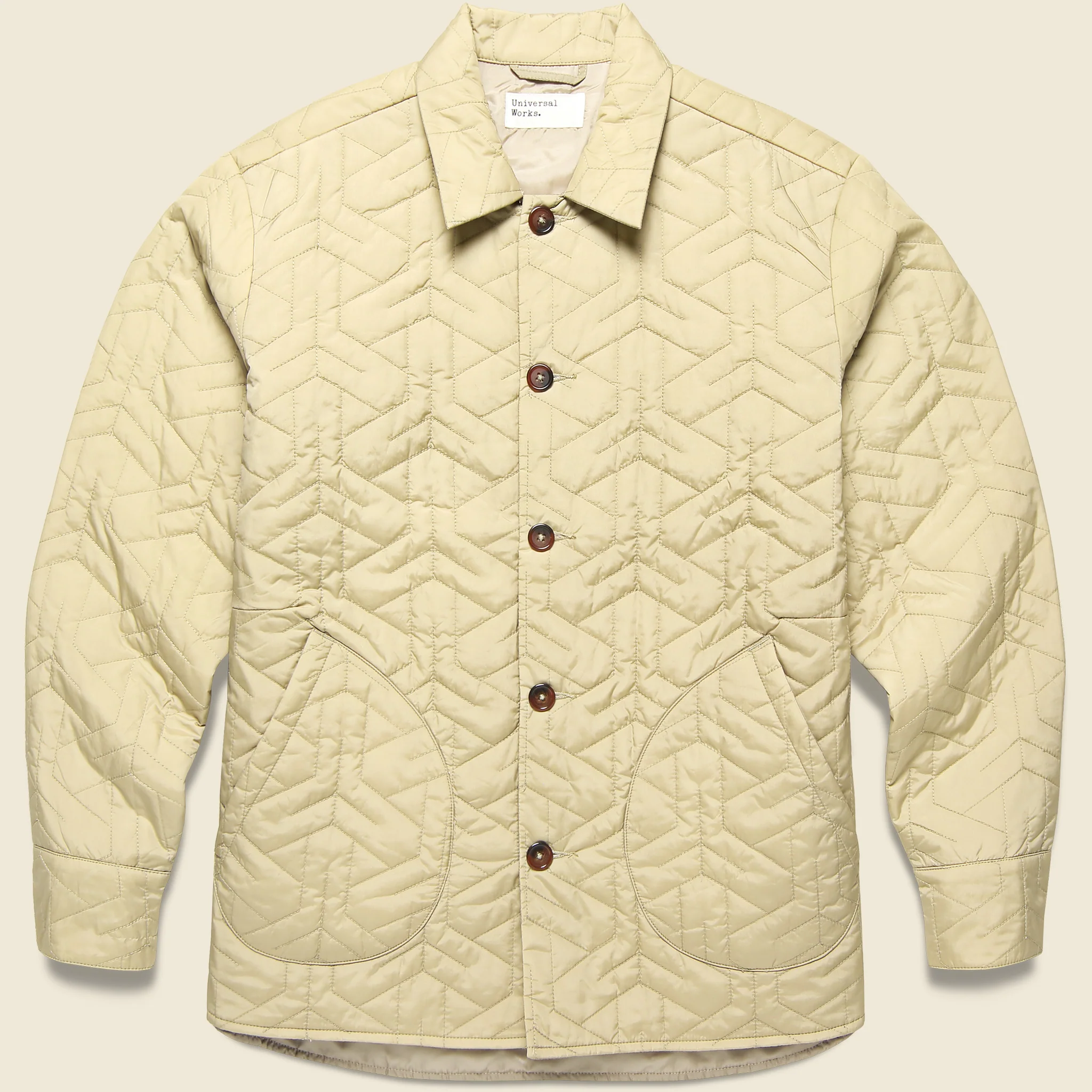 Quilted Travail Jacket - Pale Khaki