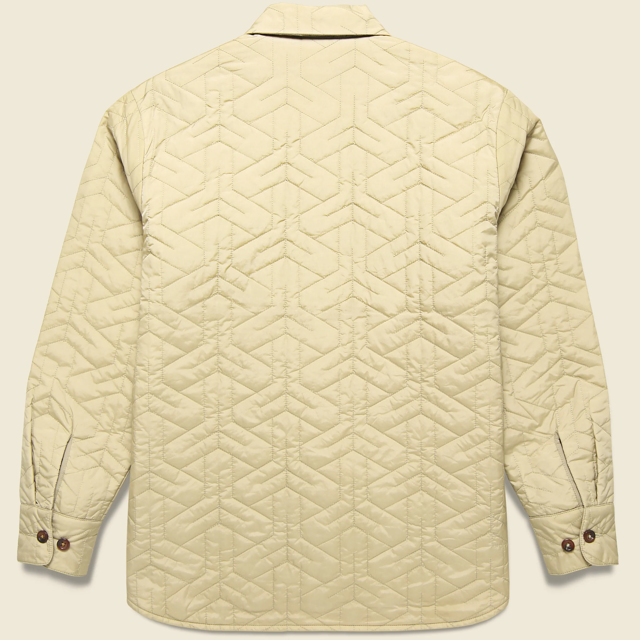 Quilted Travail Jacket - Pale Khaki - Image 2