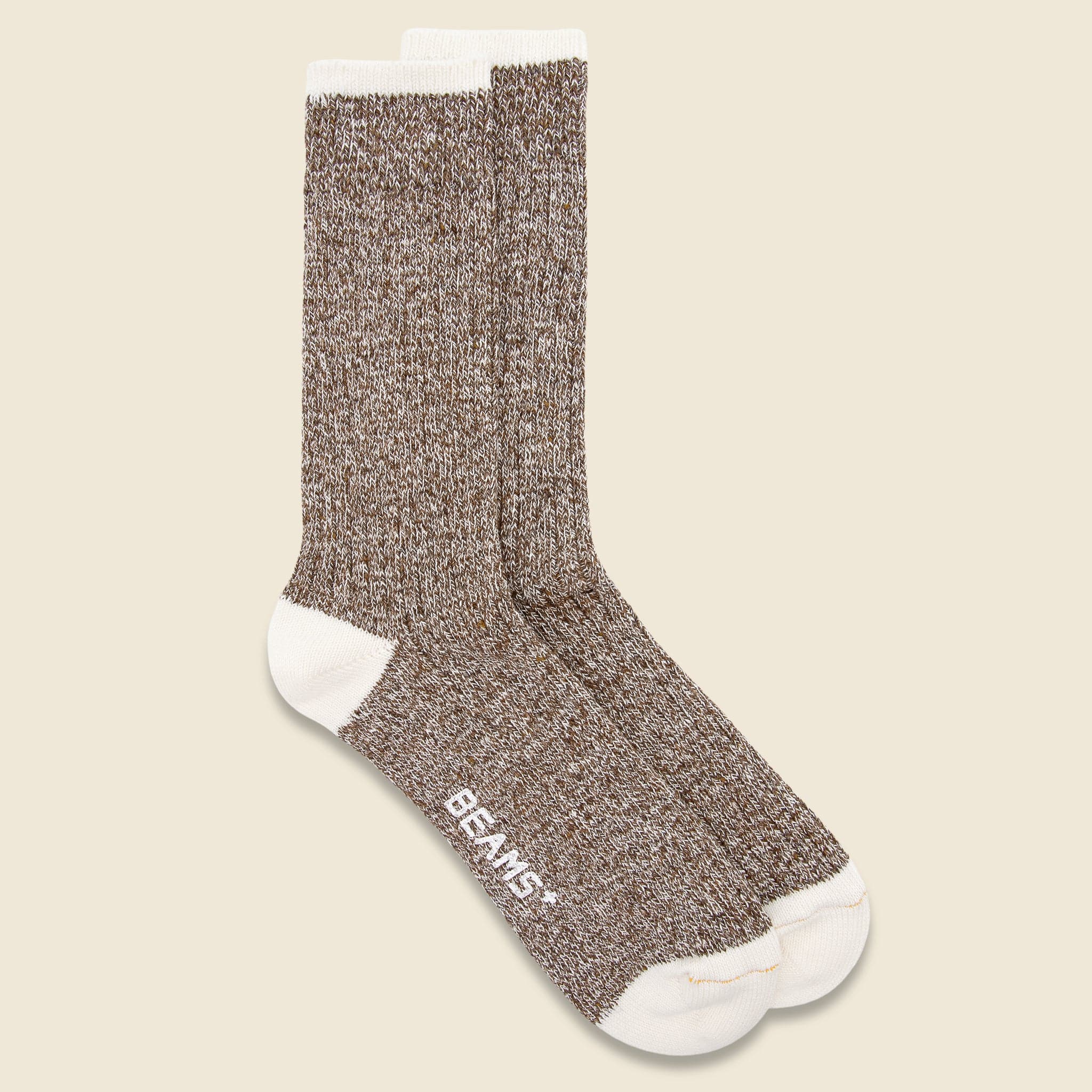 Two Pack Rag Socks - Khaki - Image 2