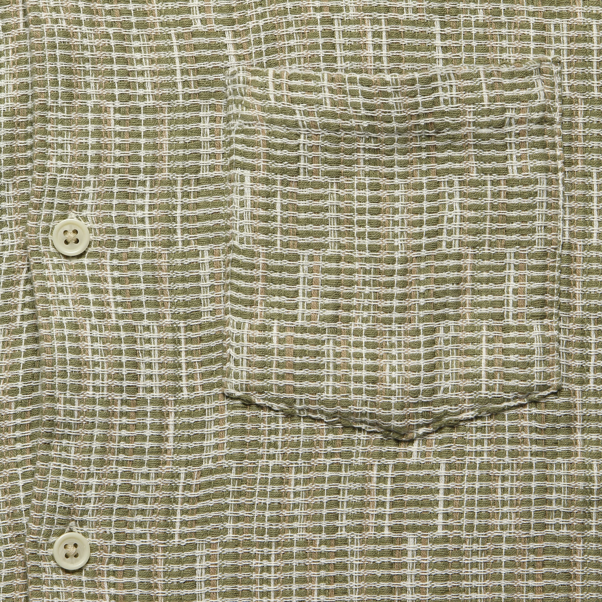 Rainbow Weave Camp Shirt - Army - Image 3