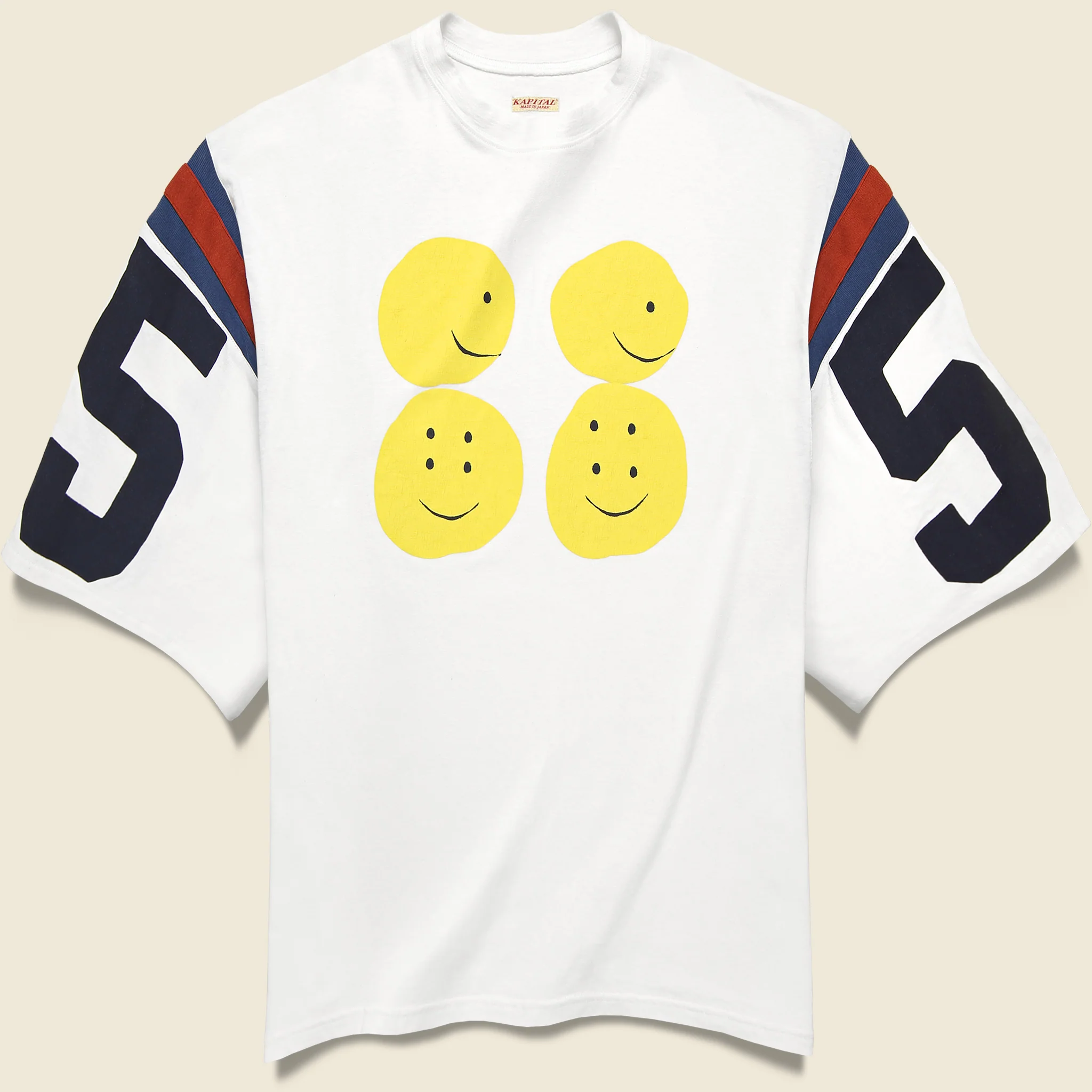 Rainbowy 55 Football HUGE Tee - White