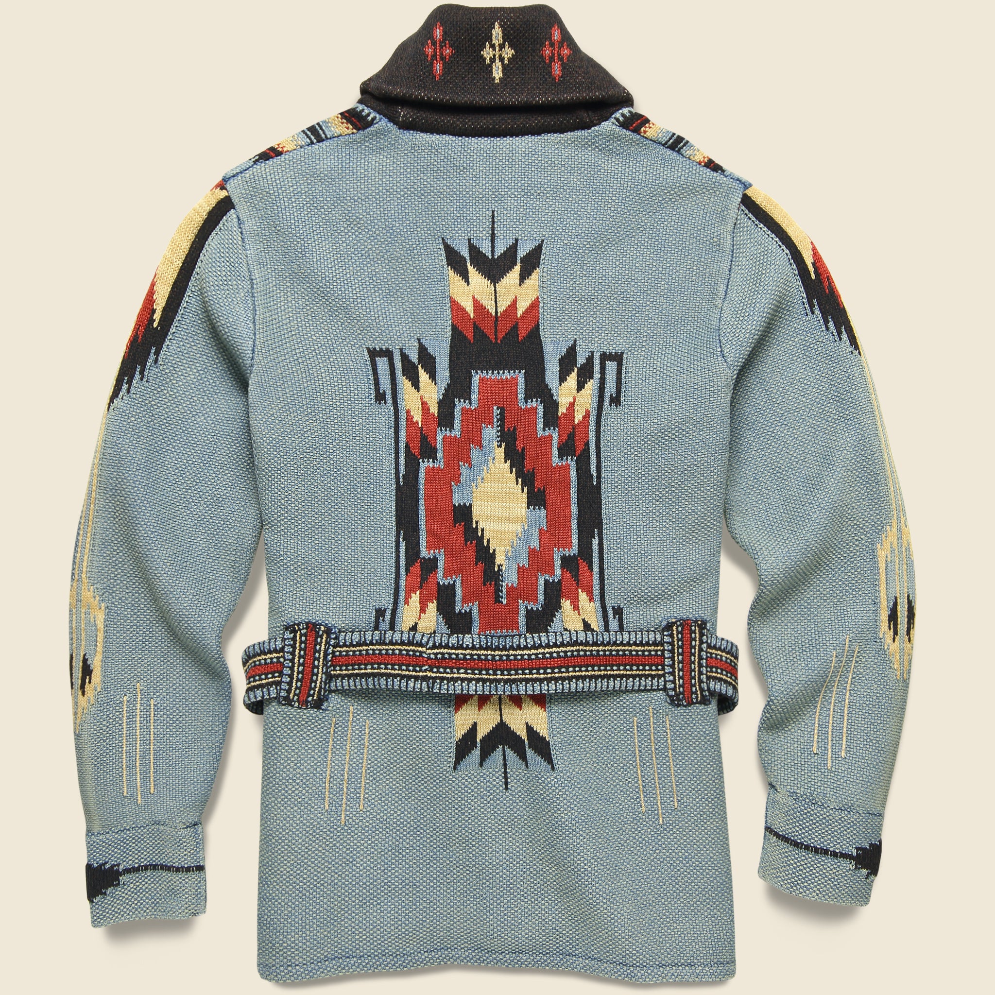 Ranch Shawl Cardigan - Indigo/Red/Multi - Image 2