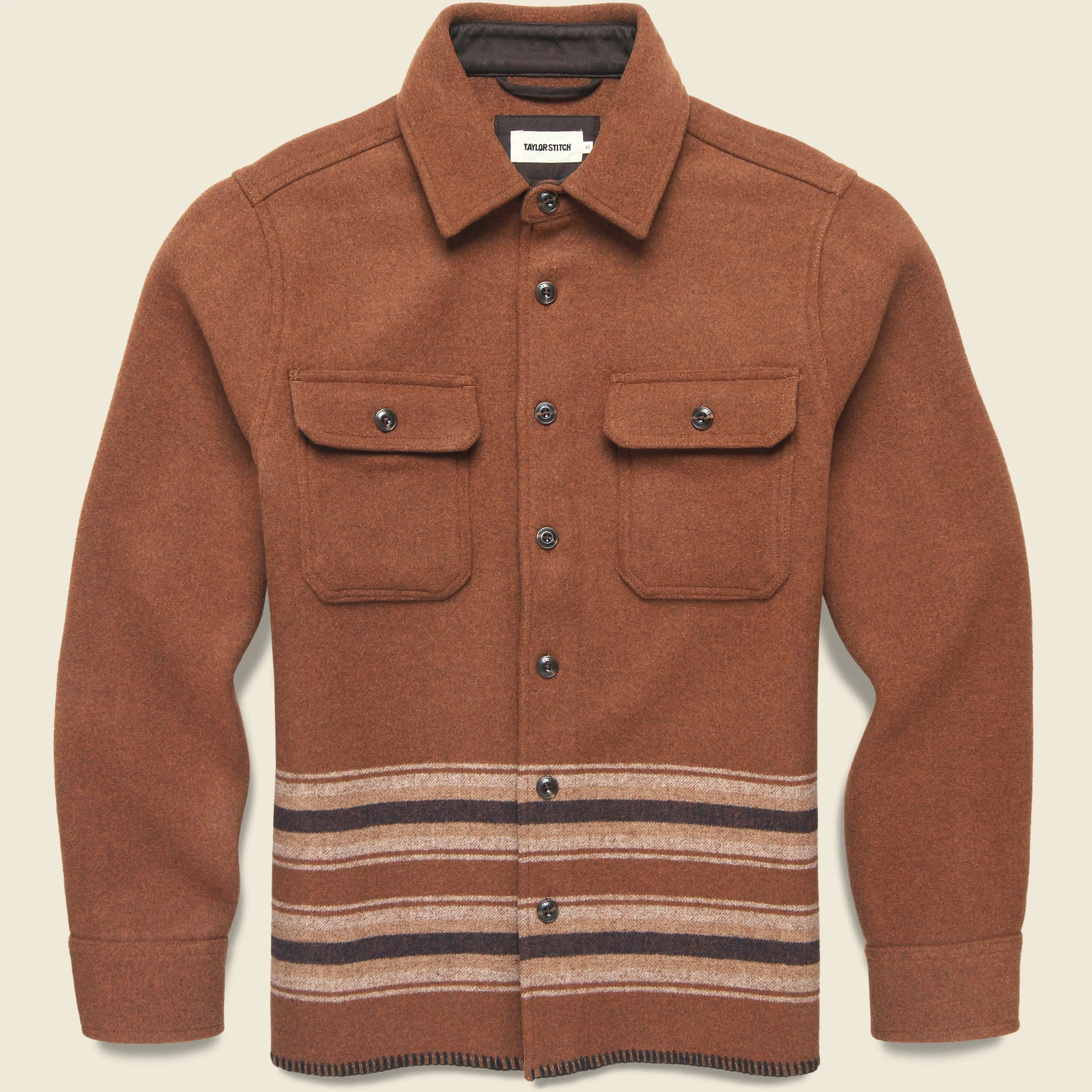 Ranger Blanket Stripe Shirt Jacket - Tarnished Copper