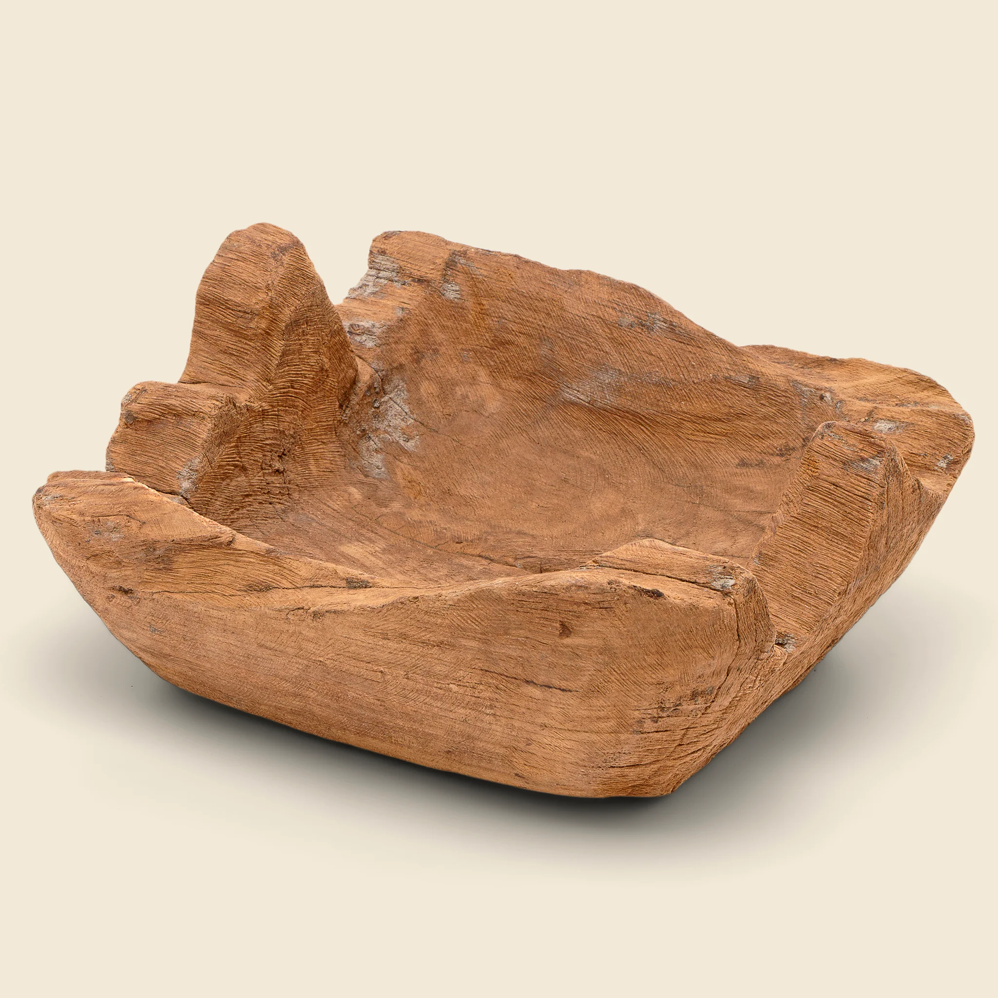 Raw Edged Teak Bowl I
