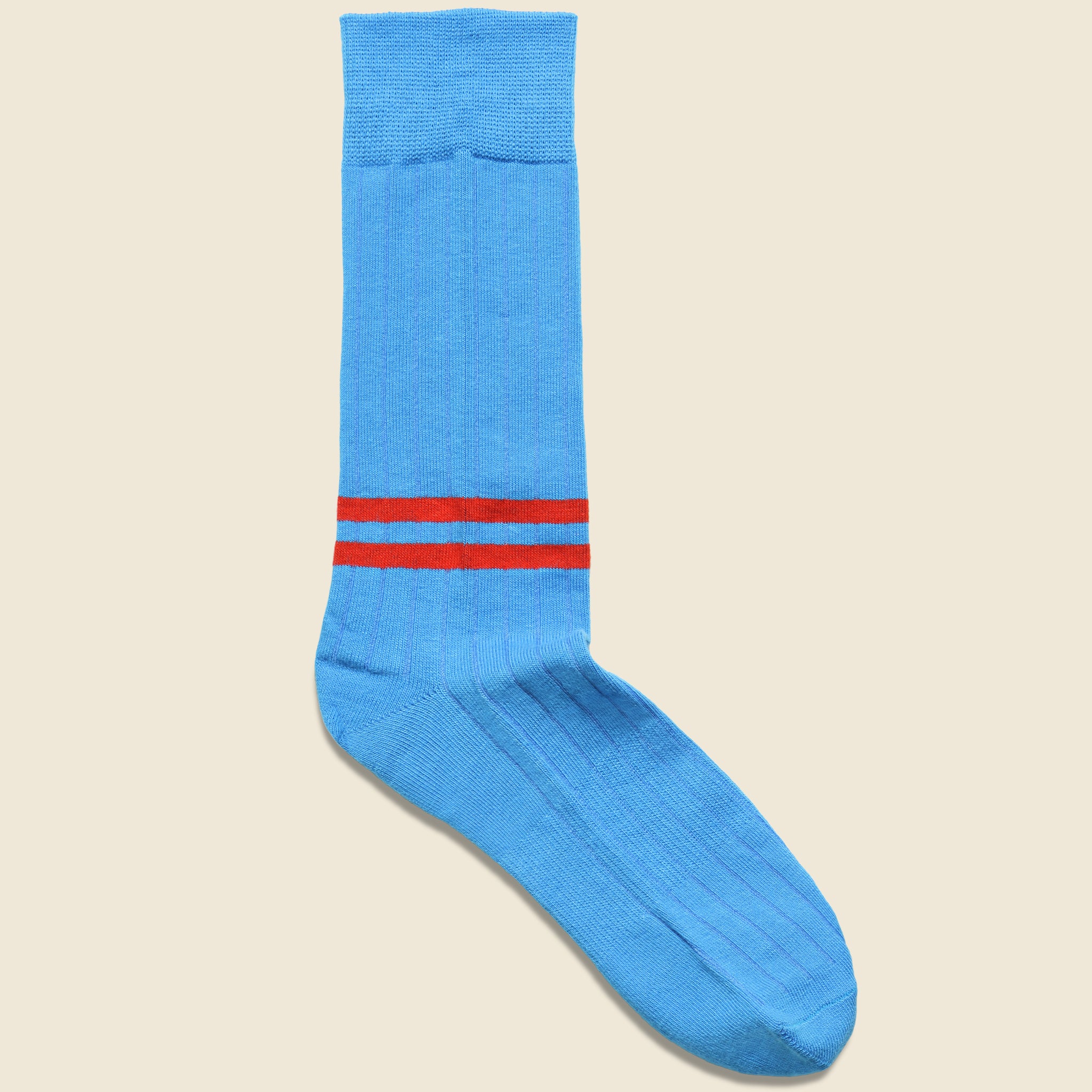 Bixby Crew Sock - Blue/Red
