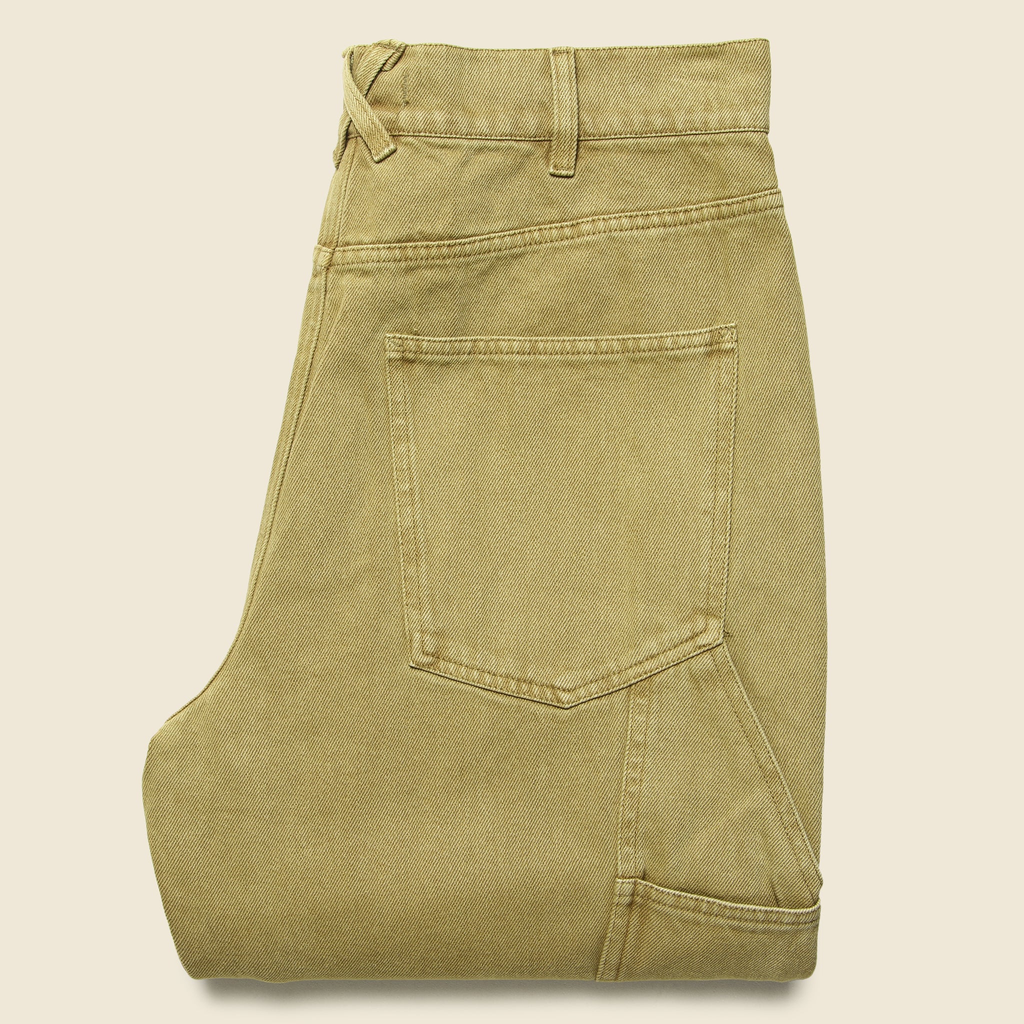 Recycled Denim Painter Pant - Khaki - Image 3