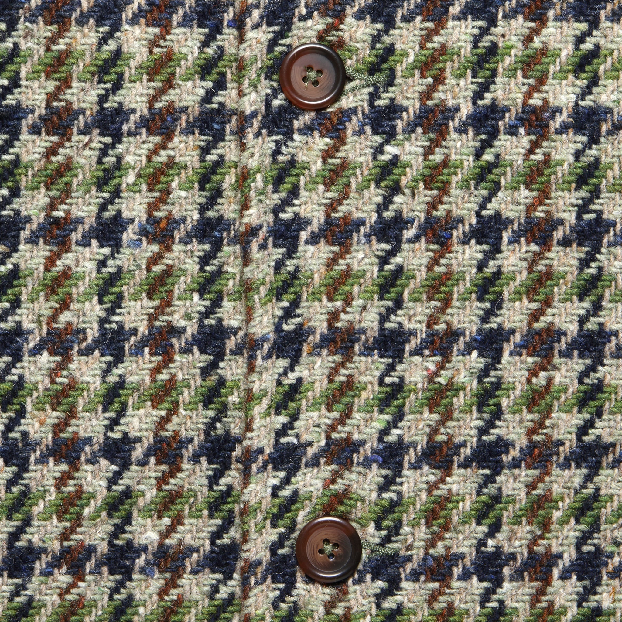 Recycled Tweed Overcoat - Olive - Image 3
