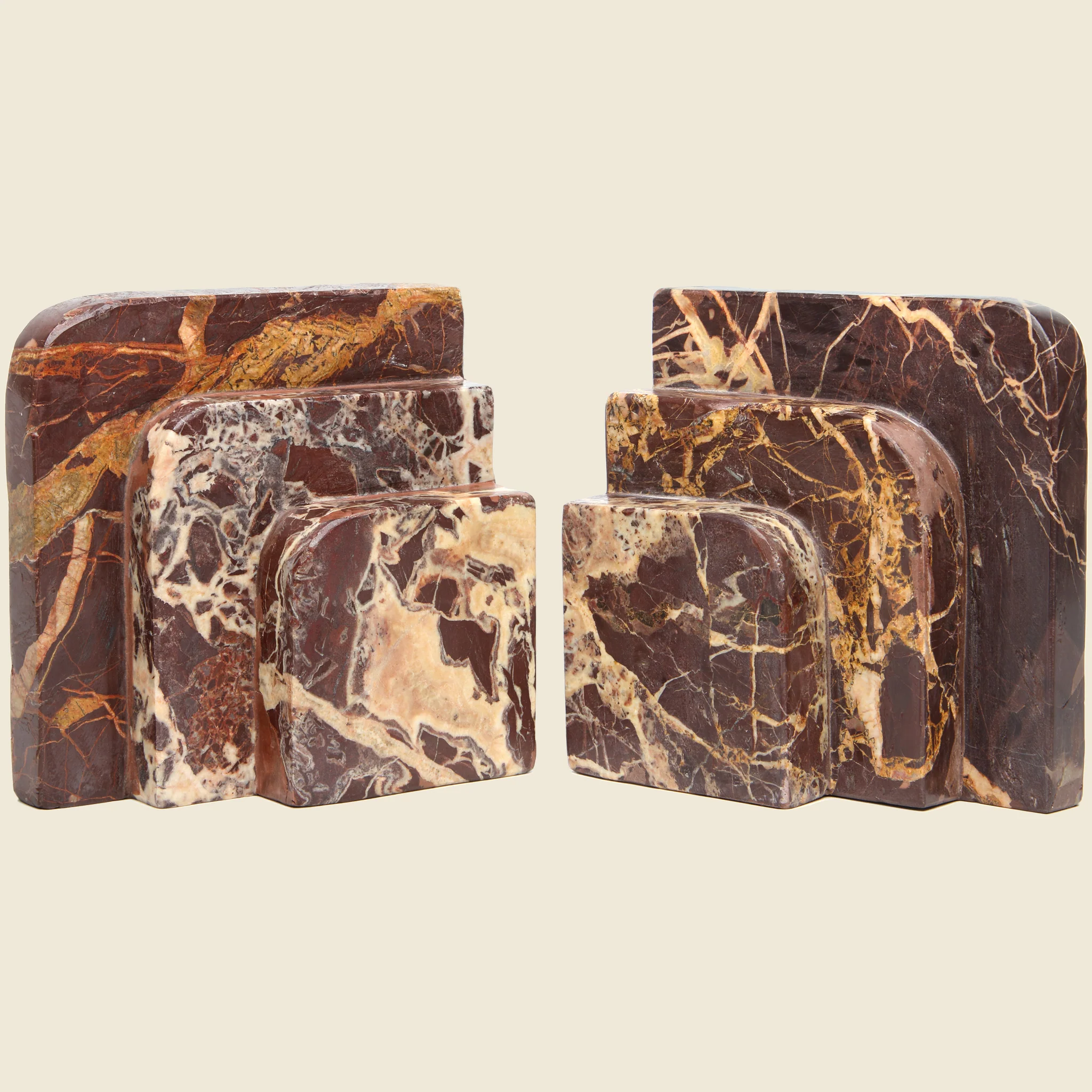 Red Jasper Stacked Bookends