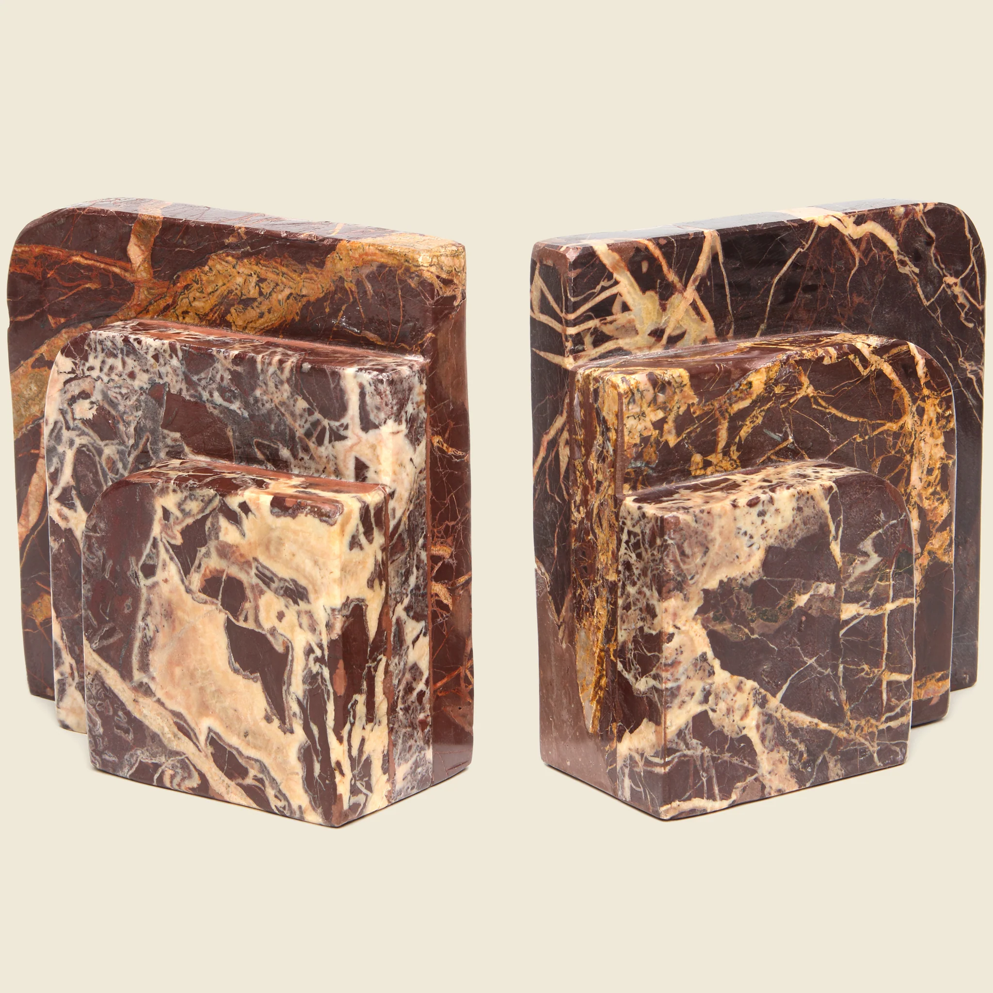 Red Jasper Stacked Bookends - Image 2