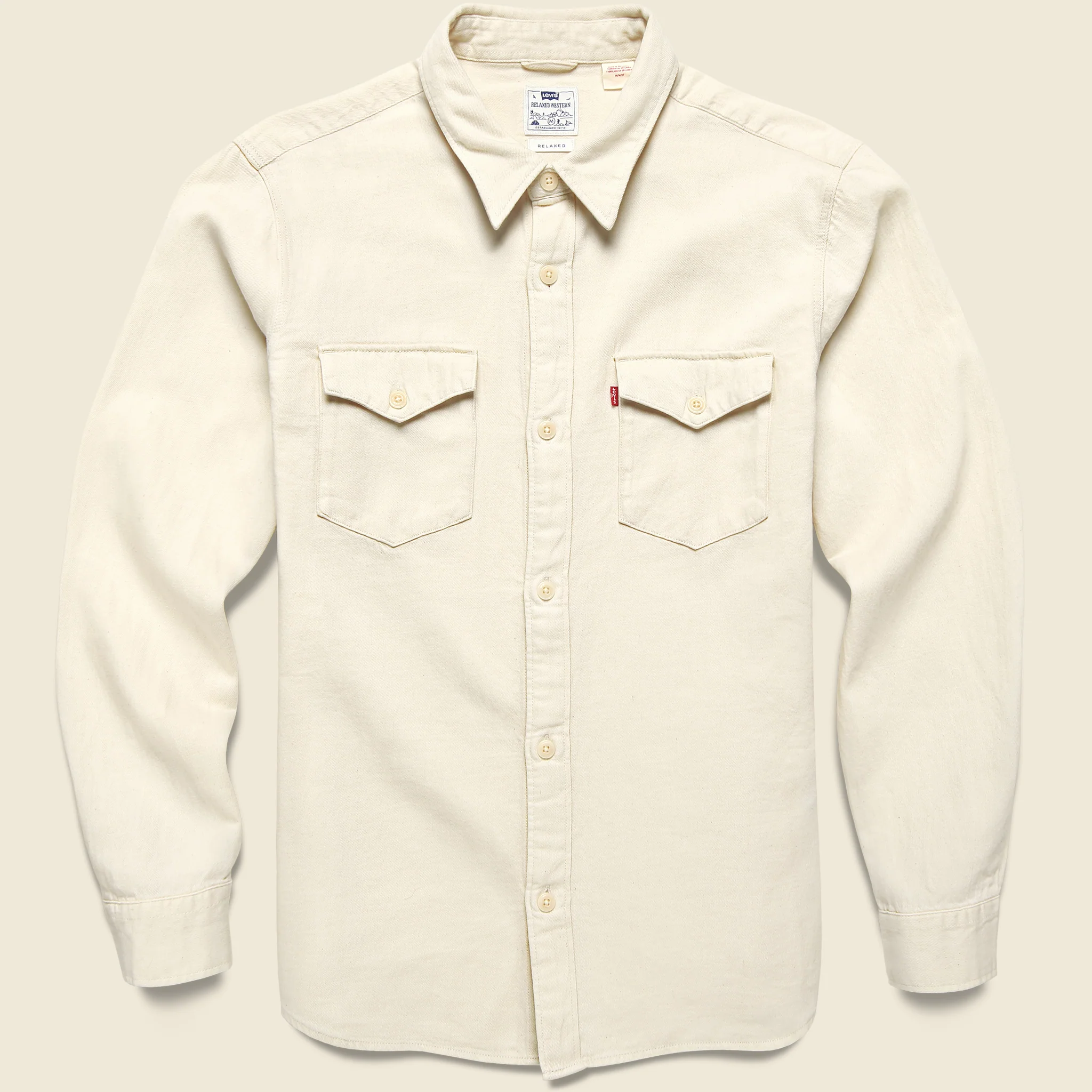 Relaxed Fit Western Shirt - Ecru