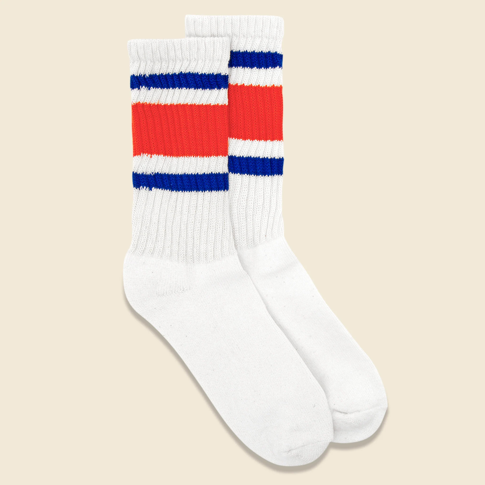 Retro Stripe Sock - Orange / Royal - Image 2