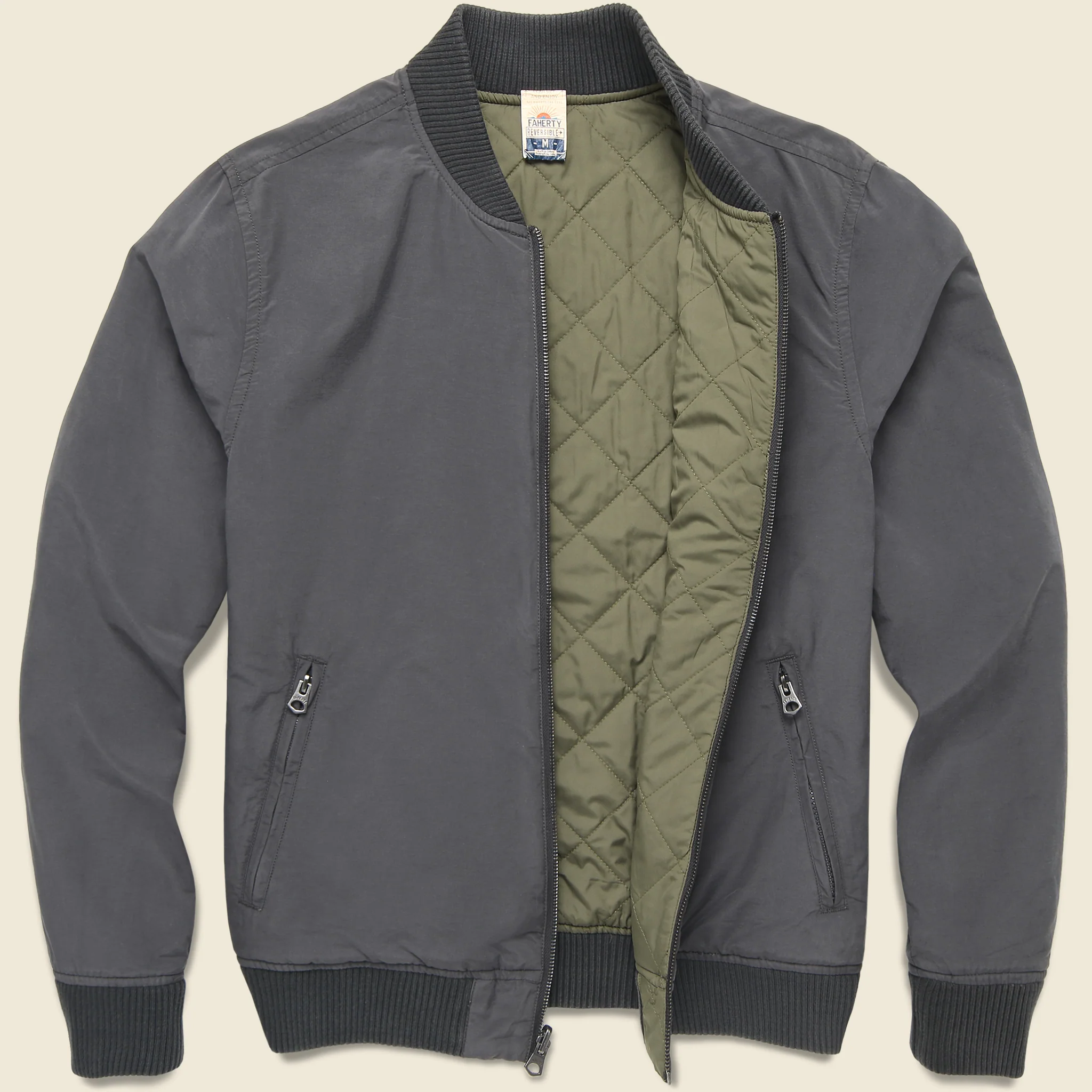 Reversible Surplus Bomber - Charcoal / Sage - Image 2