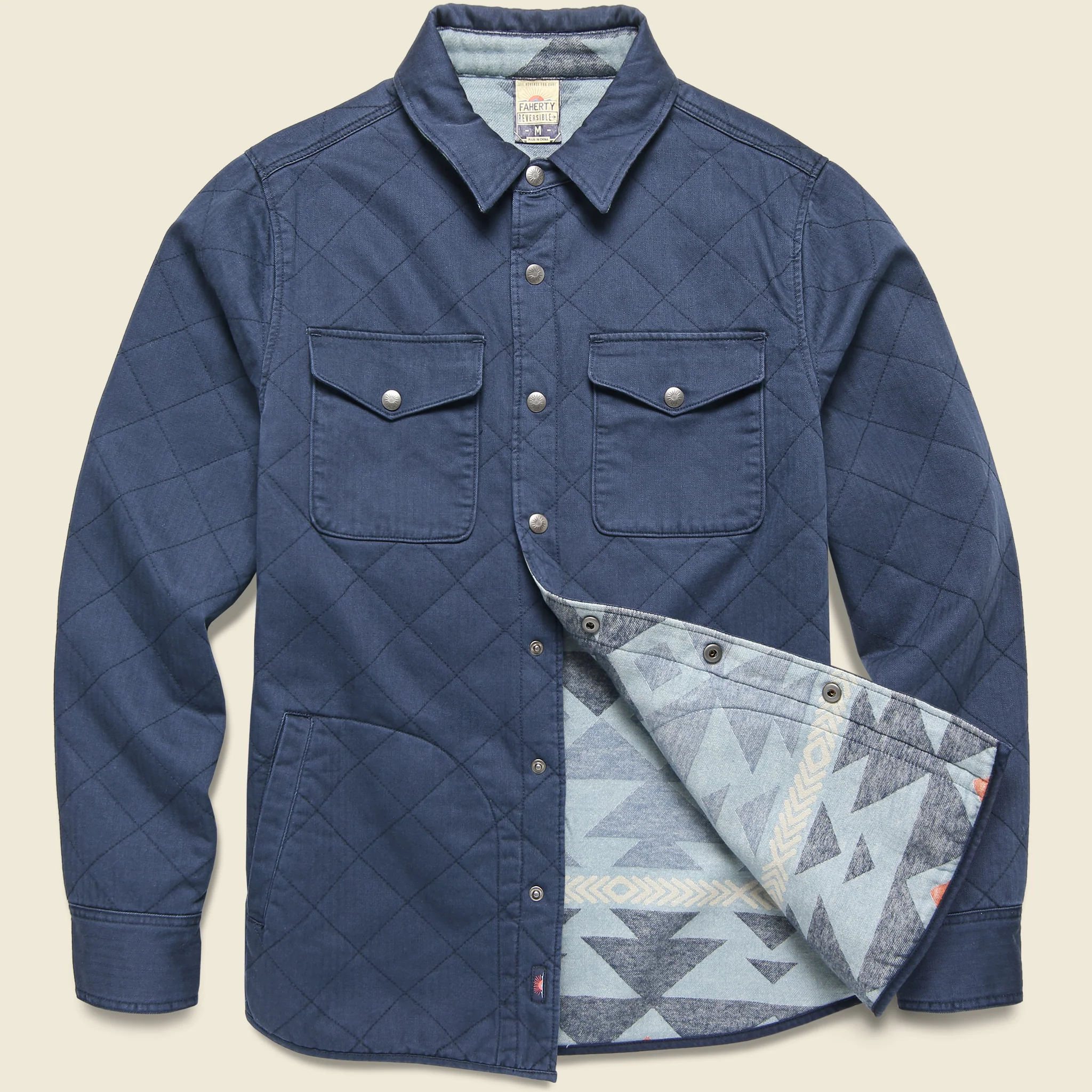Reverse Bondi Jacket - Navy/Six Rivers Turquoise