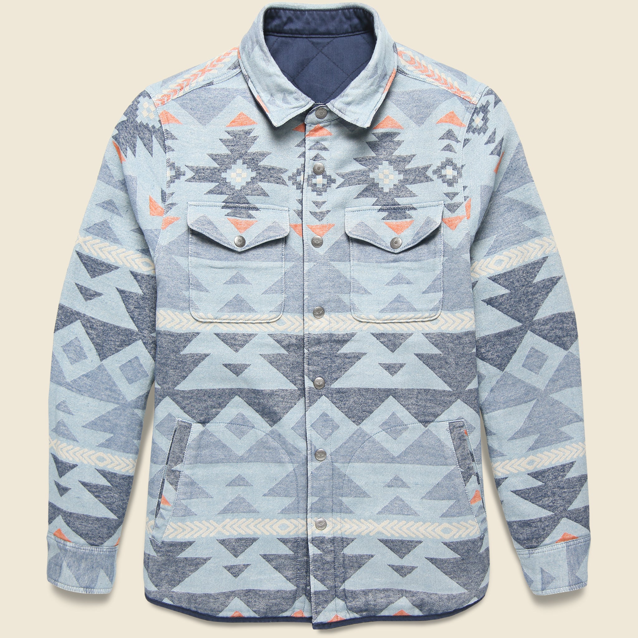 Reverse Bondi Jacket - Navy/Six Rivers Turquoise - Image 4