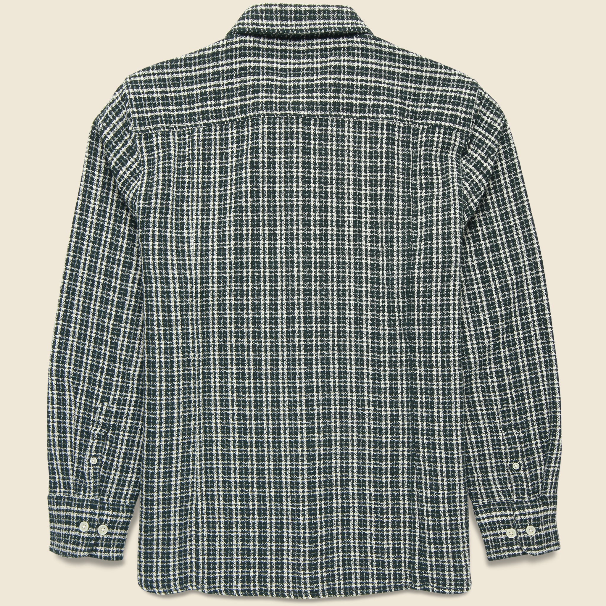 Reverse Tweed Snow Check Shirt - Green - Image 2