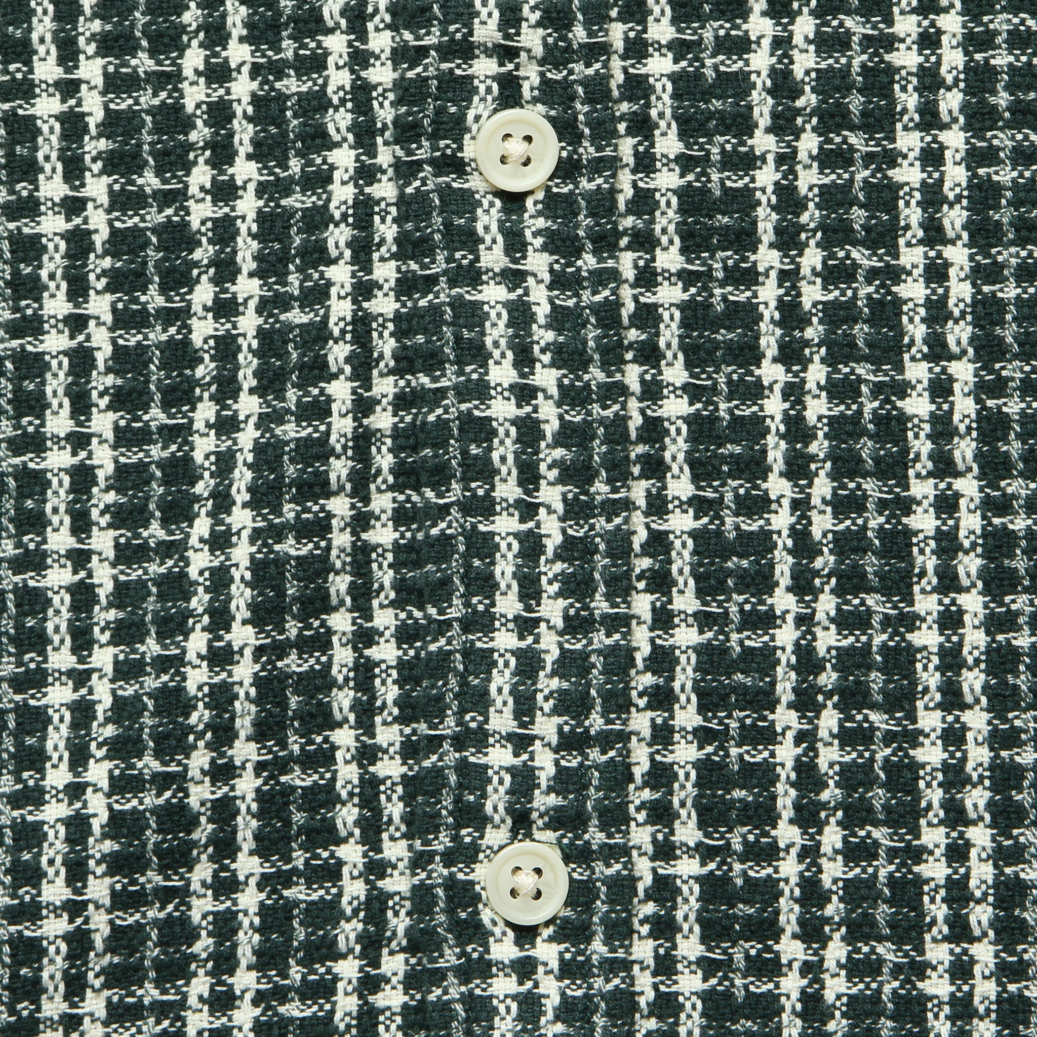 Reverse Tweed Snow Check Shirt - Green - Image 3