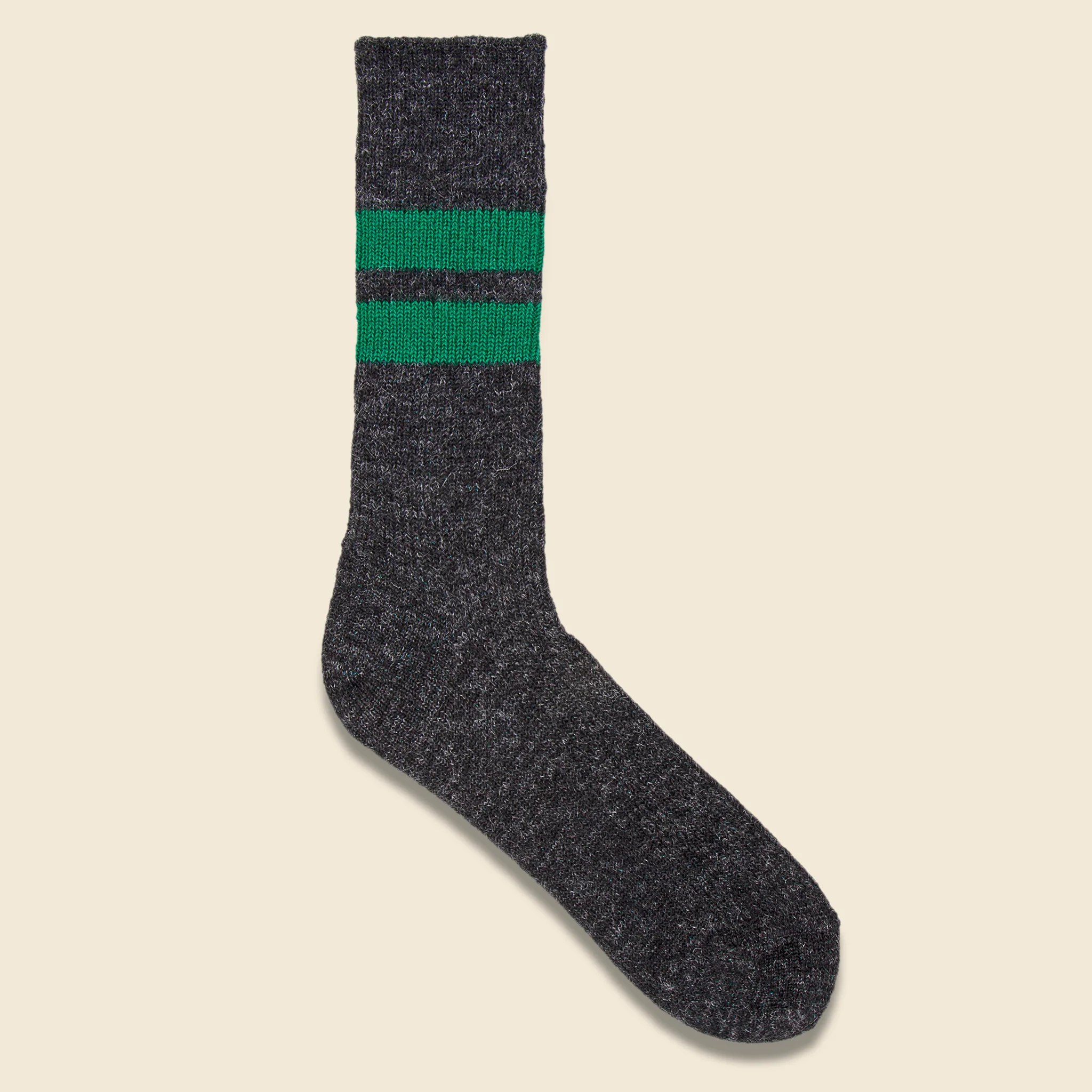 Reversible Brush Mohair Sock - Charcoal - Image 2