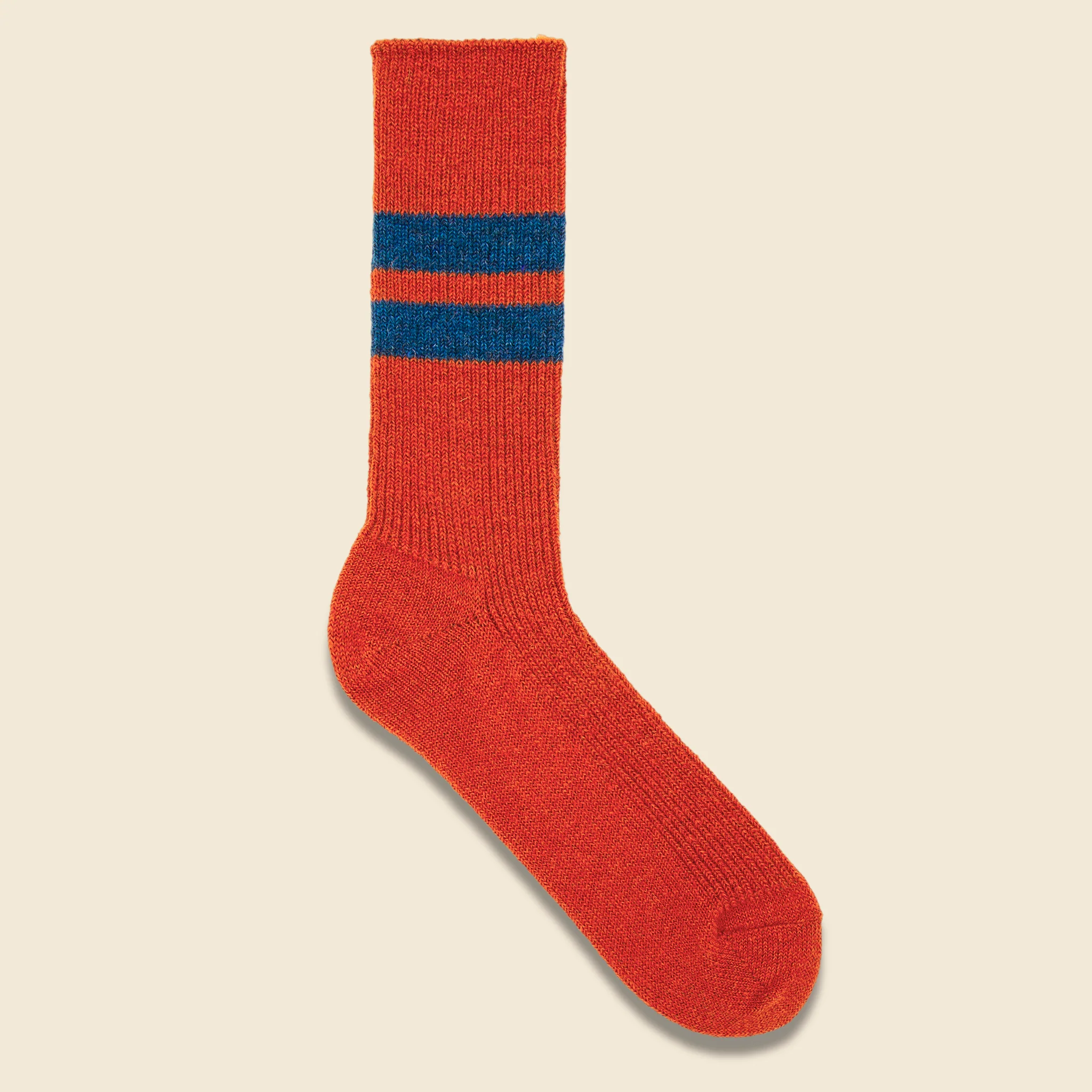 Reversible Brush Mohair Sock - Orange