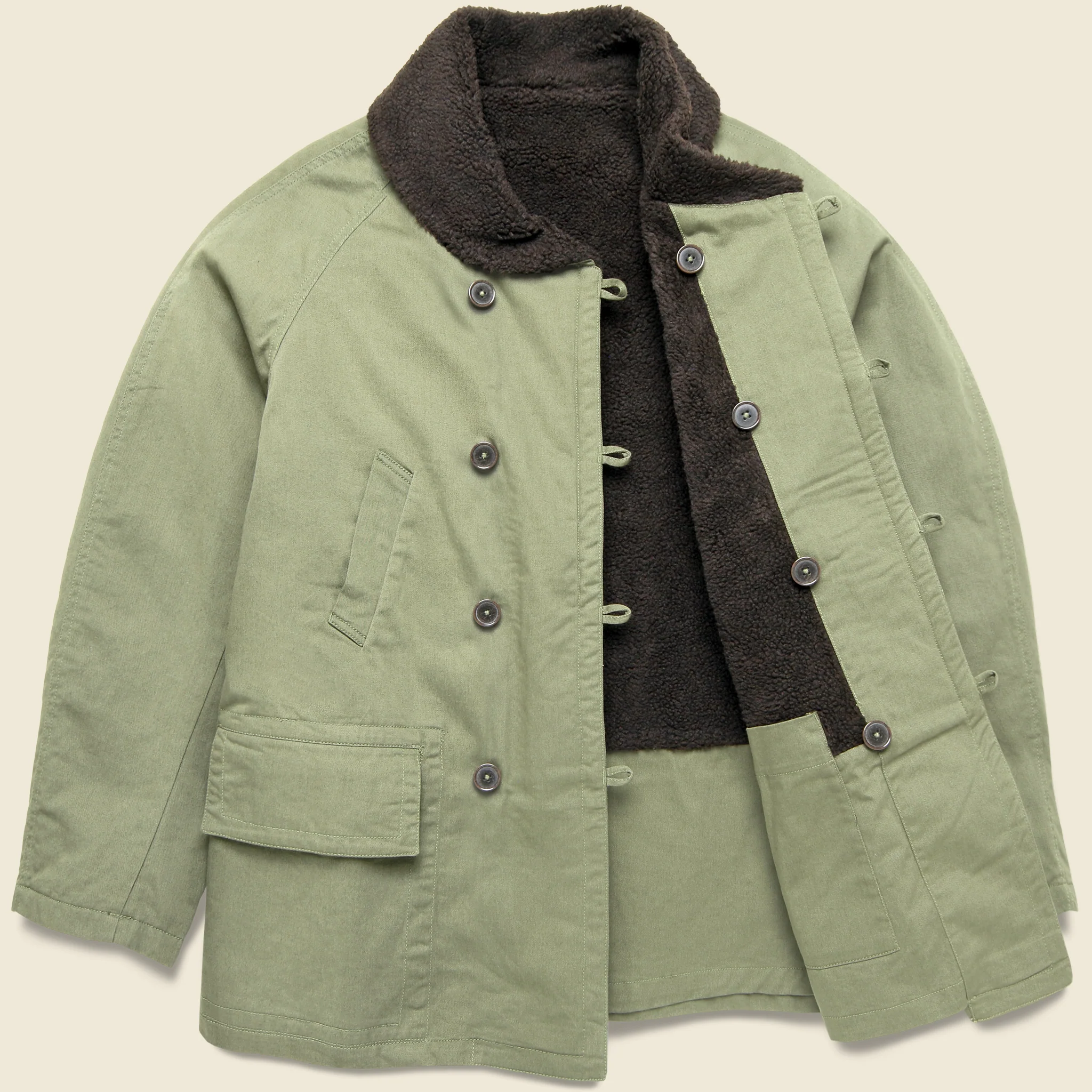 Reversible Mackinaw Jacket - Light Olive