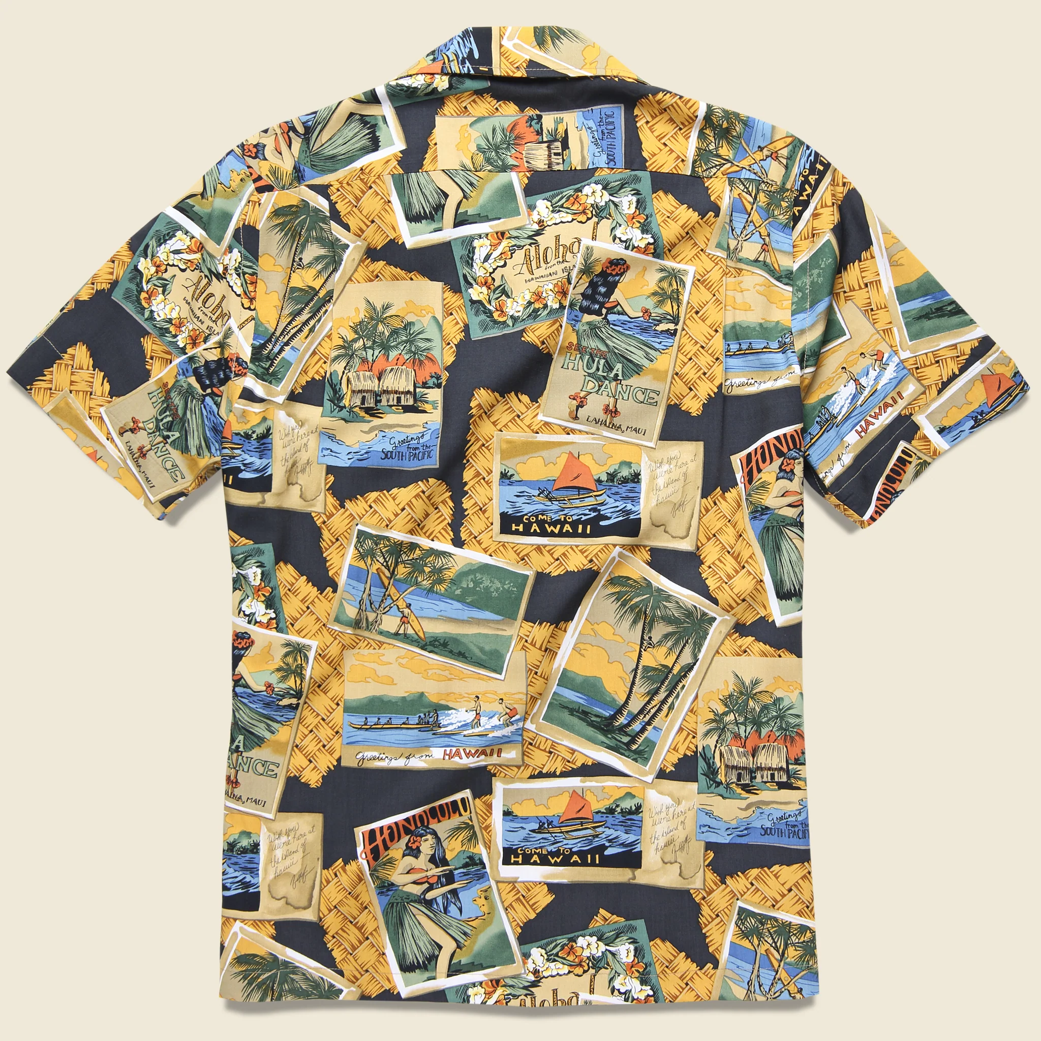 Greetings from Hawaii Rayon Shirt - Black - Image 2